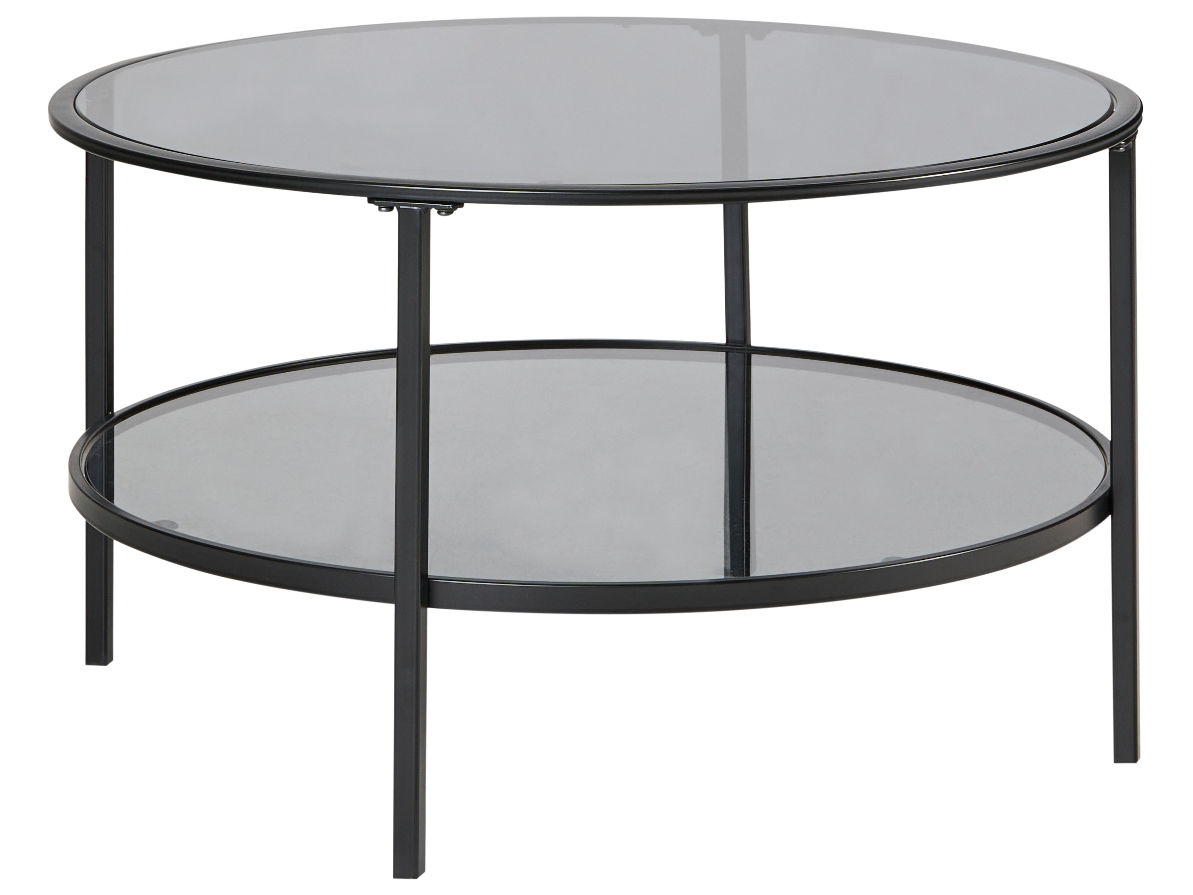 Coffee Table TELLAKA Tempered Glass Black