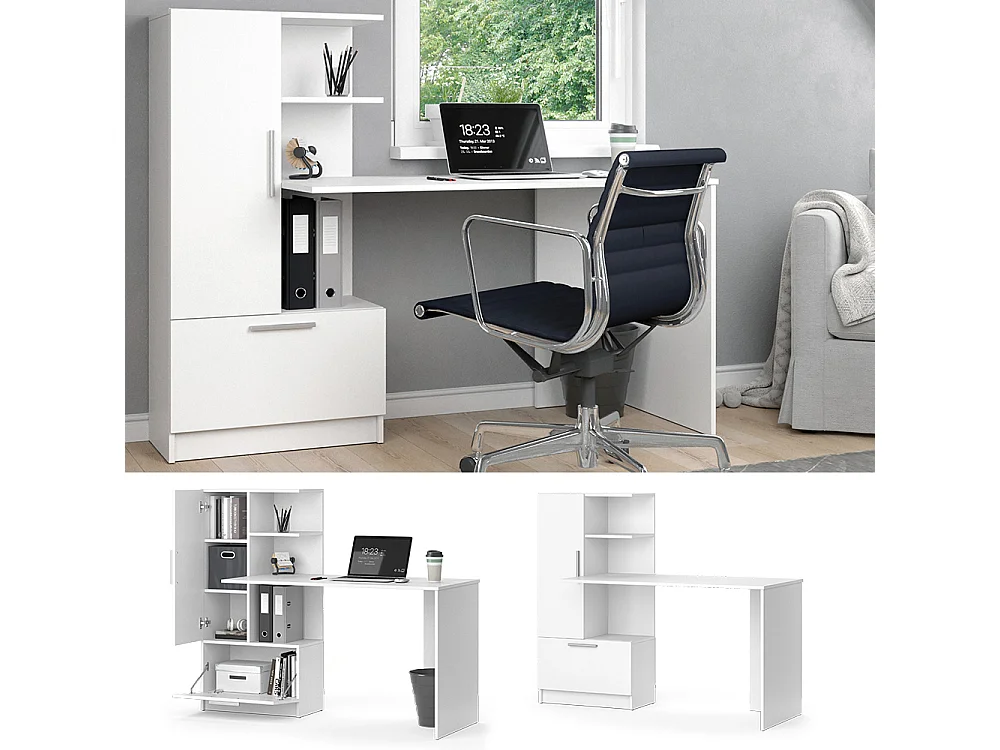 Bureau blanc 150x59.3x120.1 tomy