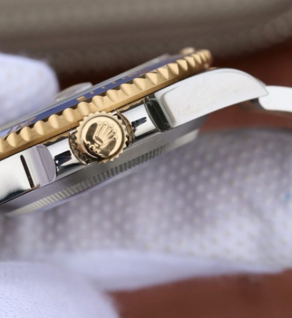 Replica Rolex Submariner 116613 LB Noob YG Wrapped Blue Dial SS/YG Bracelet A3135 - Elite Watch Atelier