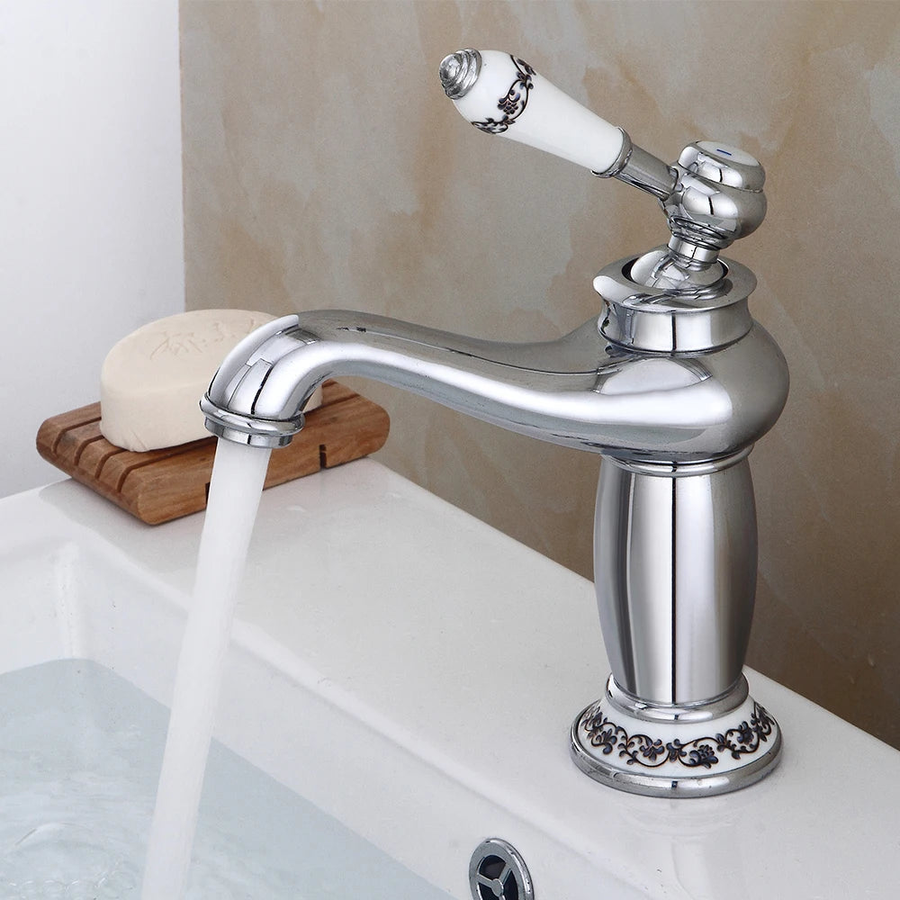 AntiqueGold | Enkelvoudige Handgreep Wastafelmixer