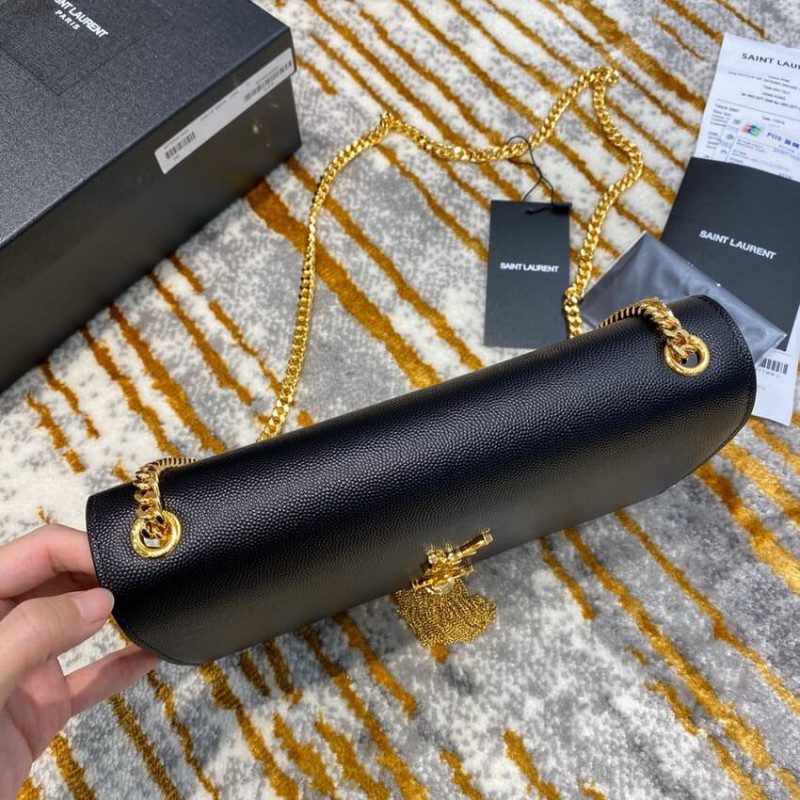 Replica Ysl Saint Laurent Kate Medium With Tassel In Grain De Poudre Leather 354119 Black1:1High-quality replica
