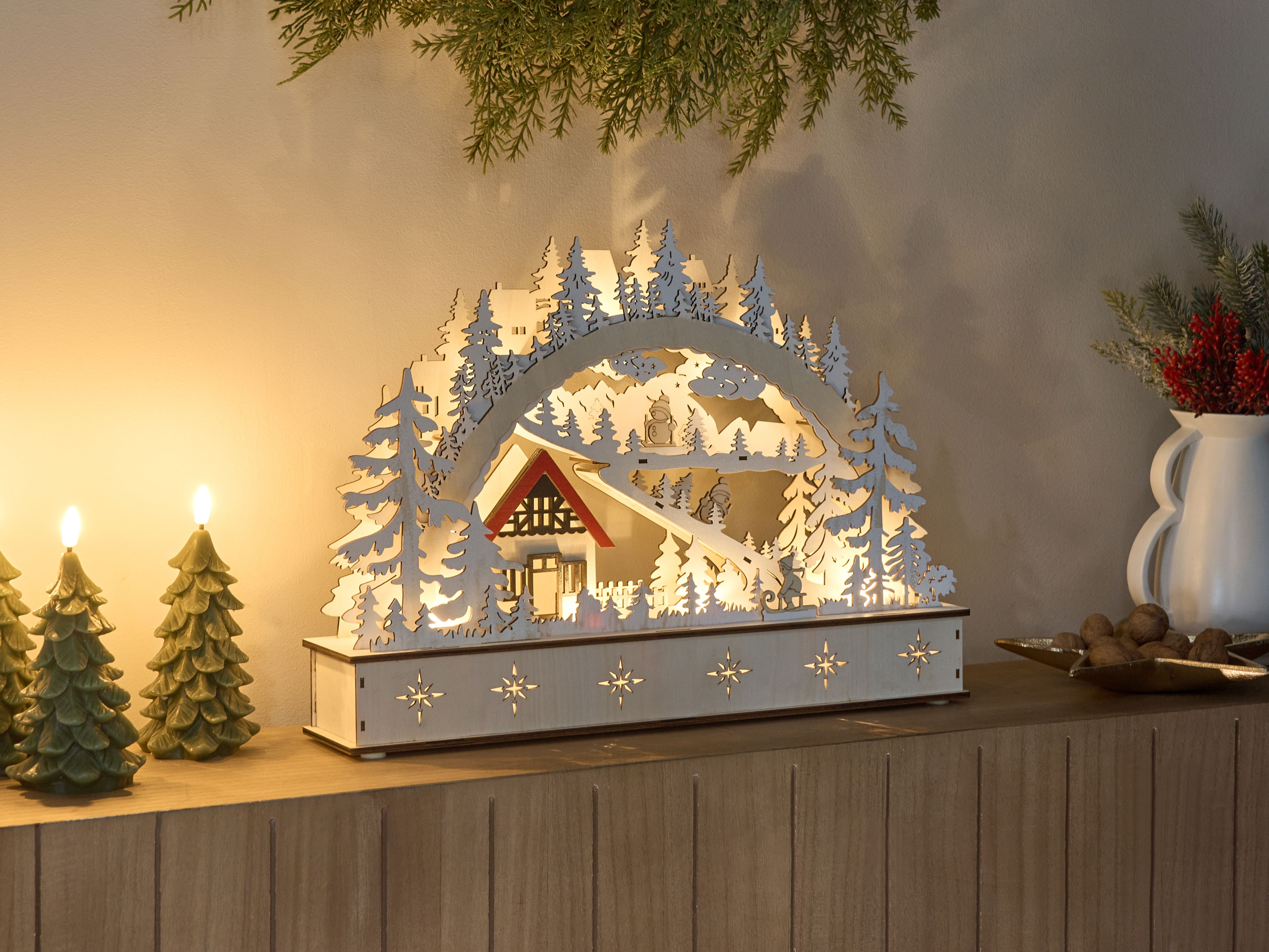 Christmas Decoration LED GOKSJO 33 cm Light Brown