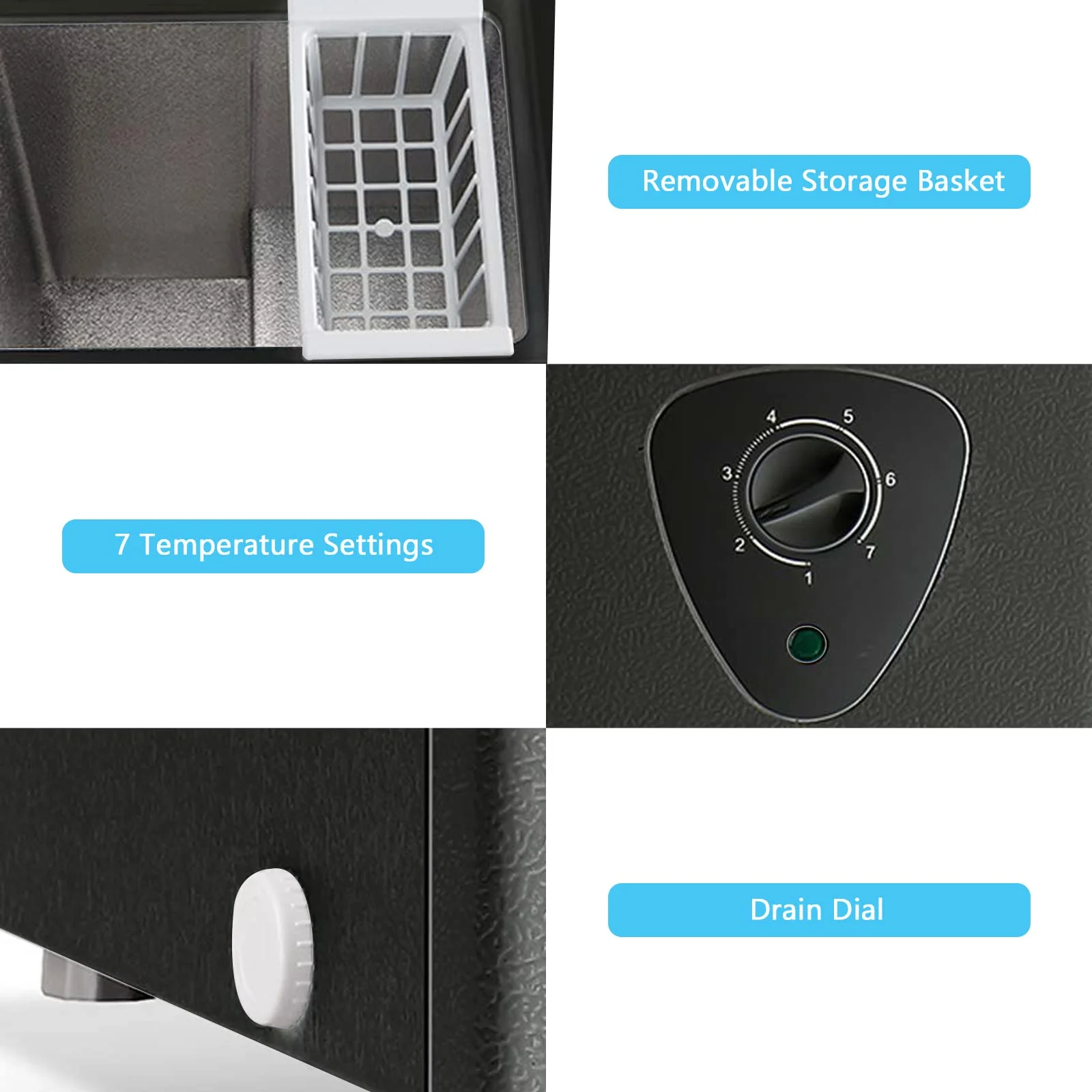 WANAI 3.5 Cu.ft Freezer, Chest Freezer, Deep Freezer with Top Open Door - Image 2