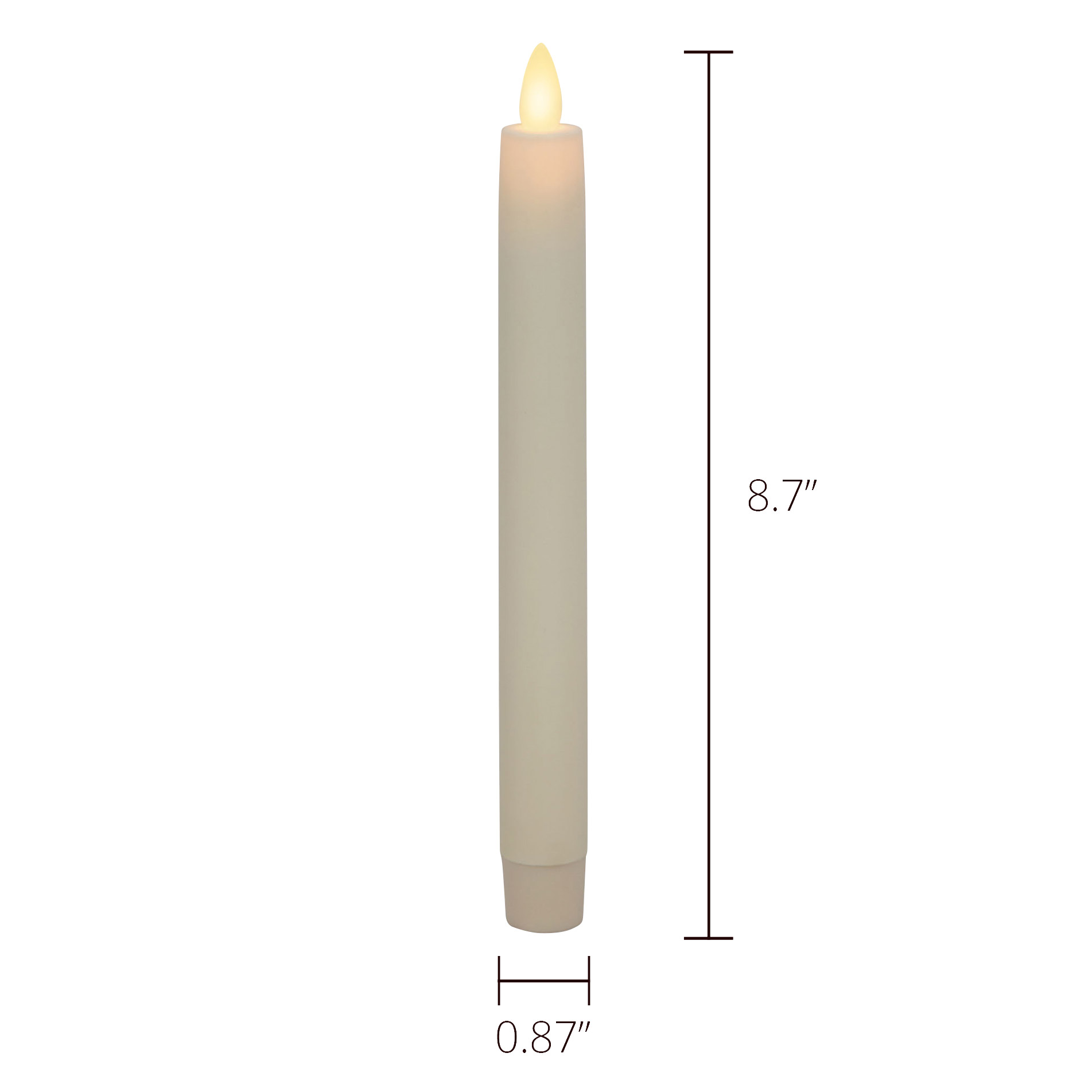 Luminara Pearl Ivory Flameless Taper Candles, 4-pack