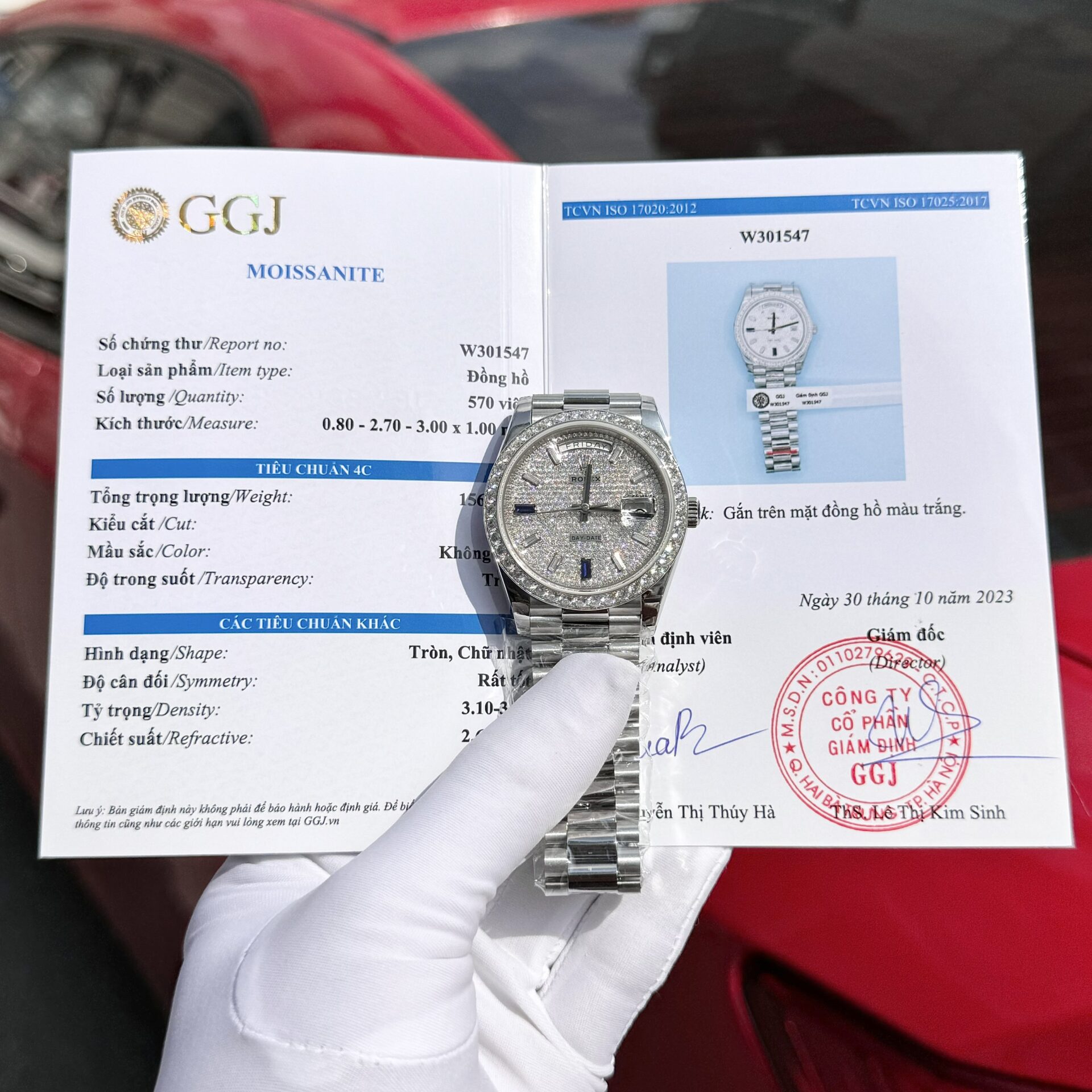 Rolex Day-Date Moissanite Diamond Replica Watch GM Factory V2 40mm - Elite Watch Atelier