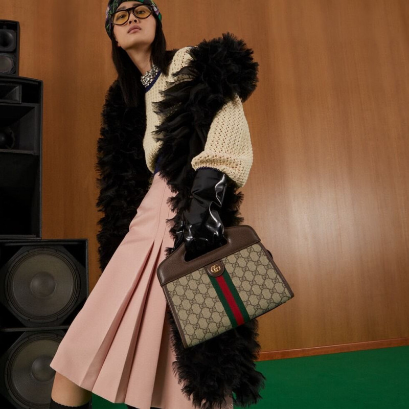 Replica Gucci Ophidia Small Tote With Web 693724 Brown1:1High-quality replica