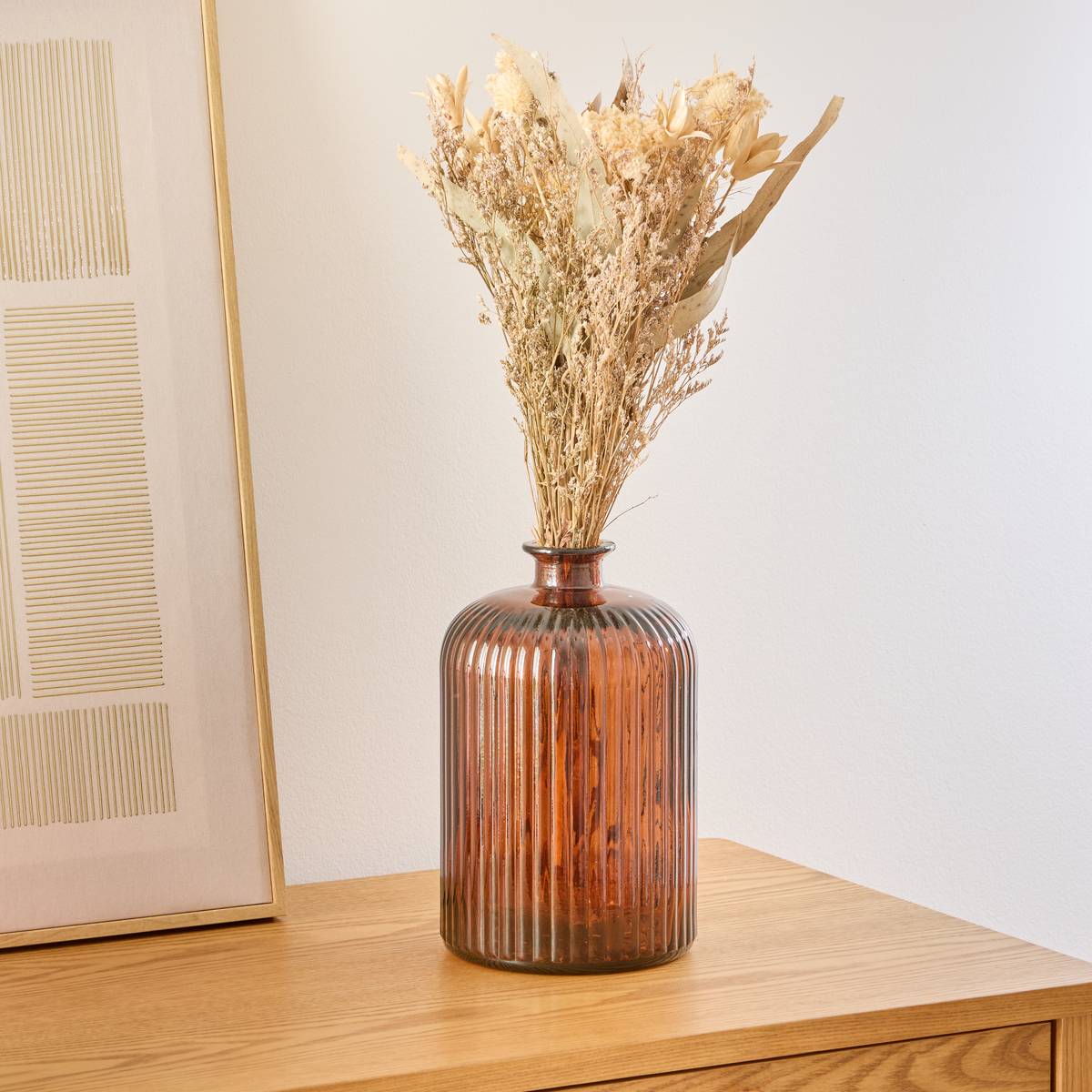 Vase "Luz" Amber, H.23 cm