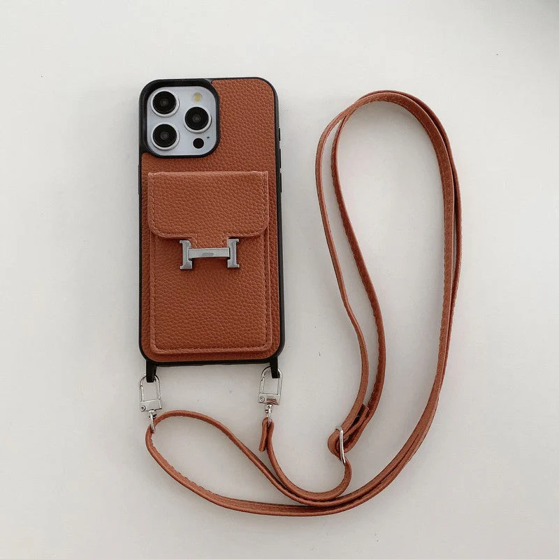 H Card Bag Leather Crossbody iPhone Case - Wholesale & Influencer