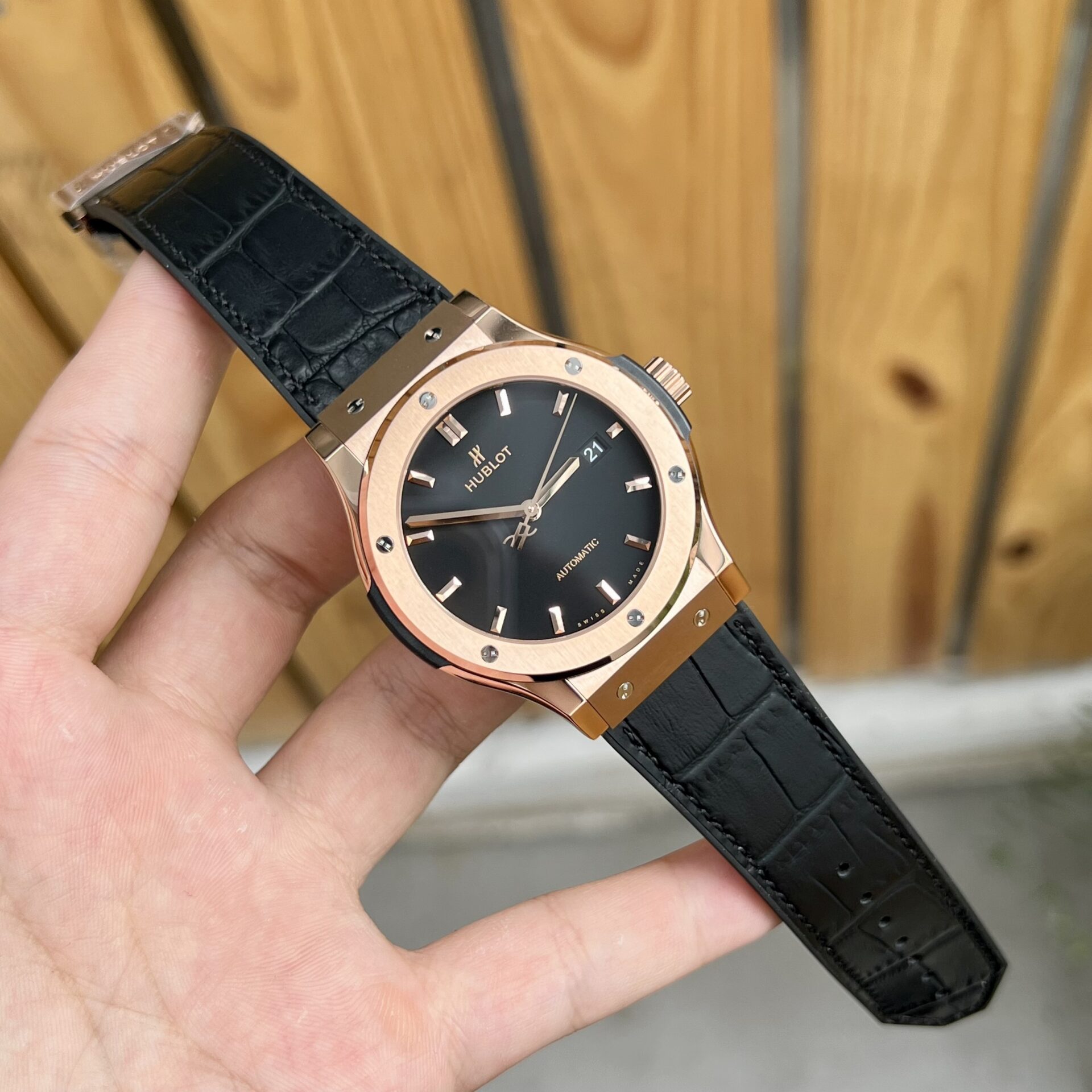 Hublot Replica 1:1 Watch Classic Fusion Titanium King Gold Black JJF 2023 42mm - Top club