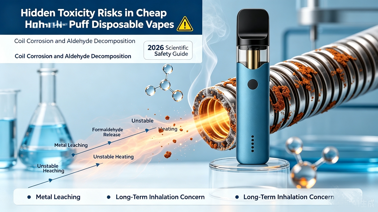 Cheap High-Puff Disposables Hidden Toxic Risk: Coil Corrosion & Aldehyde Breakdown 2026 Science-Backed Safety Guide