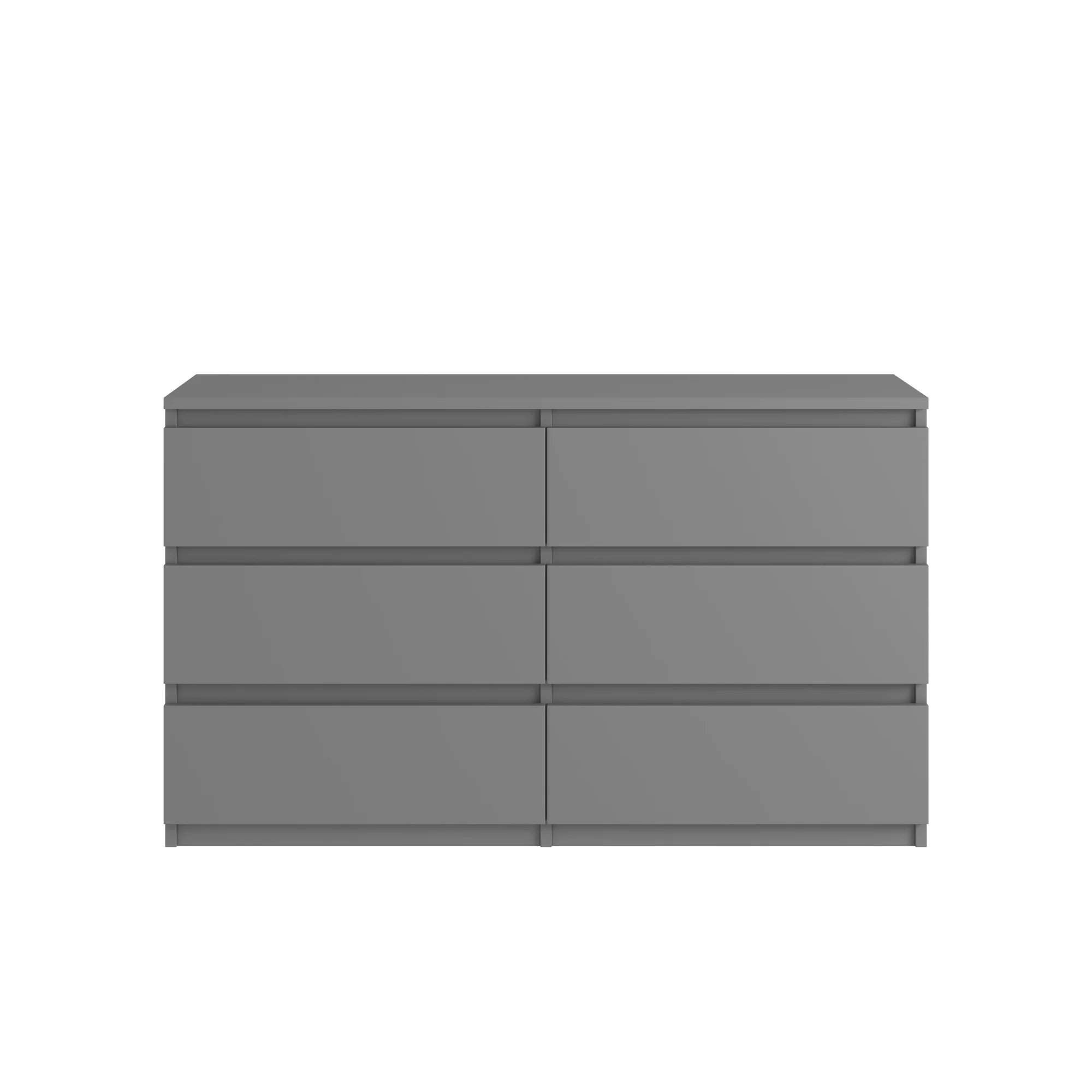 Kadyn White Chest of Drawer, 6 Double Drawer Dresser for Bedroom, Modern Storage Cabinet for Living Room, Dresser - Image 127