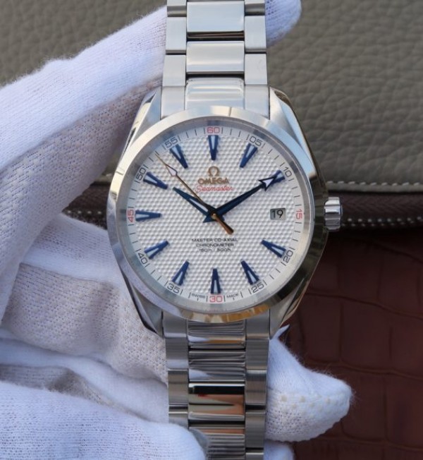 Replica Omega Seamaster 150M Ryder Cup White Textured Dial SS Bracelet A8500 - Elite Watch Atelier