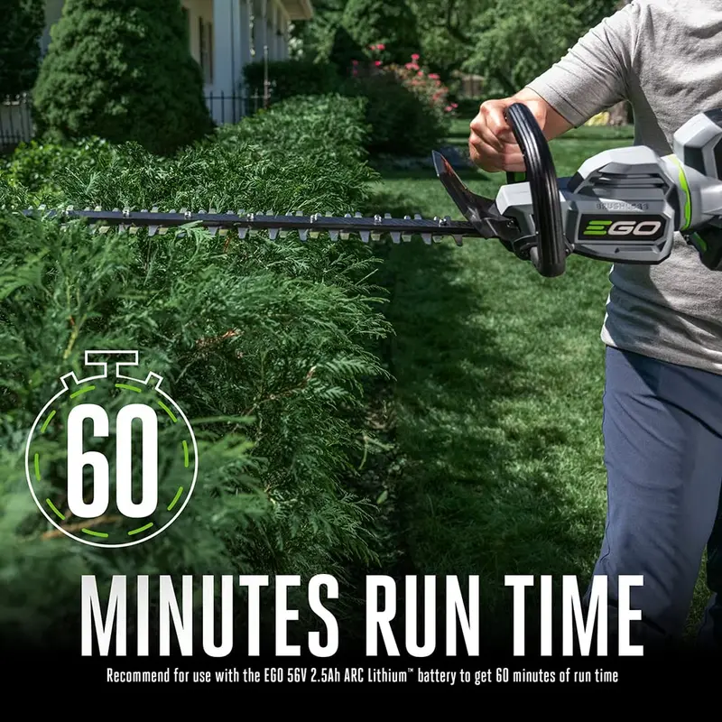 EGO POWER+ Hedge Trimmer - 26-Inch Dual-Action Blades, Carbon Fiber Rail, 56V Battery Compatible - Image 4 EGO POWER+ Hedge Trimmer - 26-Inch Dual-Action Blades, Carbon Fiber Rail, 56V Battery Compatible - Image 4