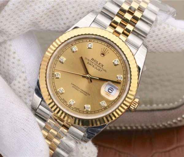 Replica Rolex DateJust 41mm 126333 Noob YG Wrapped YG Dial Diamonds Markers SS/YG Bracelet A3235 - Elite Watch Atelier