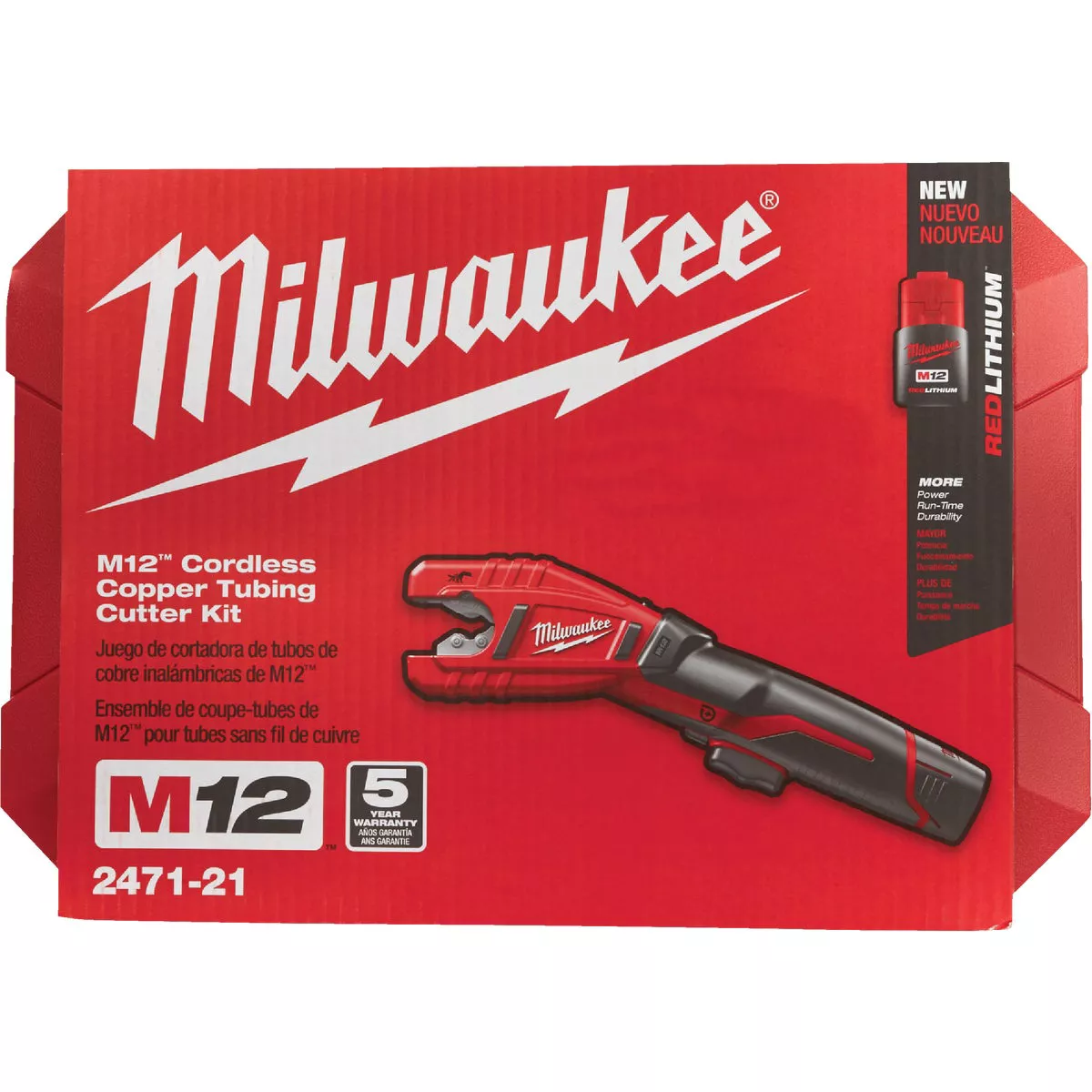 Milwaukee M12 Lithium-Ion Copper Cordless Pipe Cutter Kit with 1.4 Ah Battery & Charger