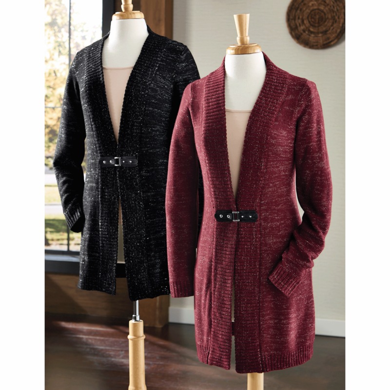 Marissa Buckle Cardigan - MIDNIGHT VELVET CATALOG