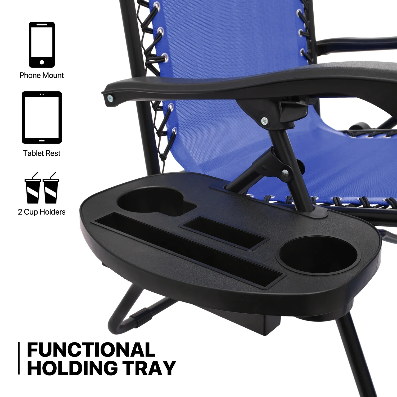 MoNiBloom Zero Gravity Reclining Chairs Set Of 2 With Canopy Shade And Headrest, Black - 330 lbs - Image 36 MoNiBloom Zero Gravity Reclining Chairs Set Of 2 With Canopy Shade And Headrest, Black - 330 lbs - Image 36