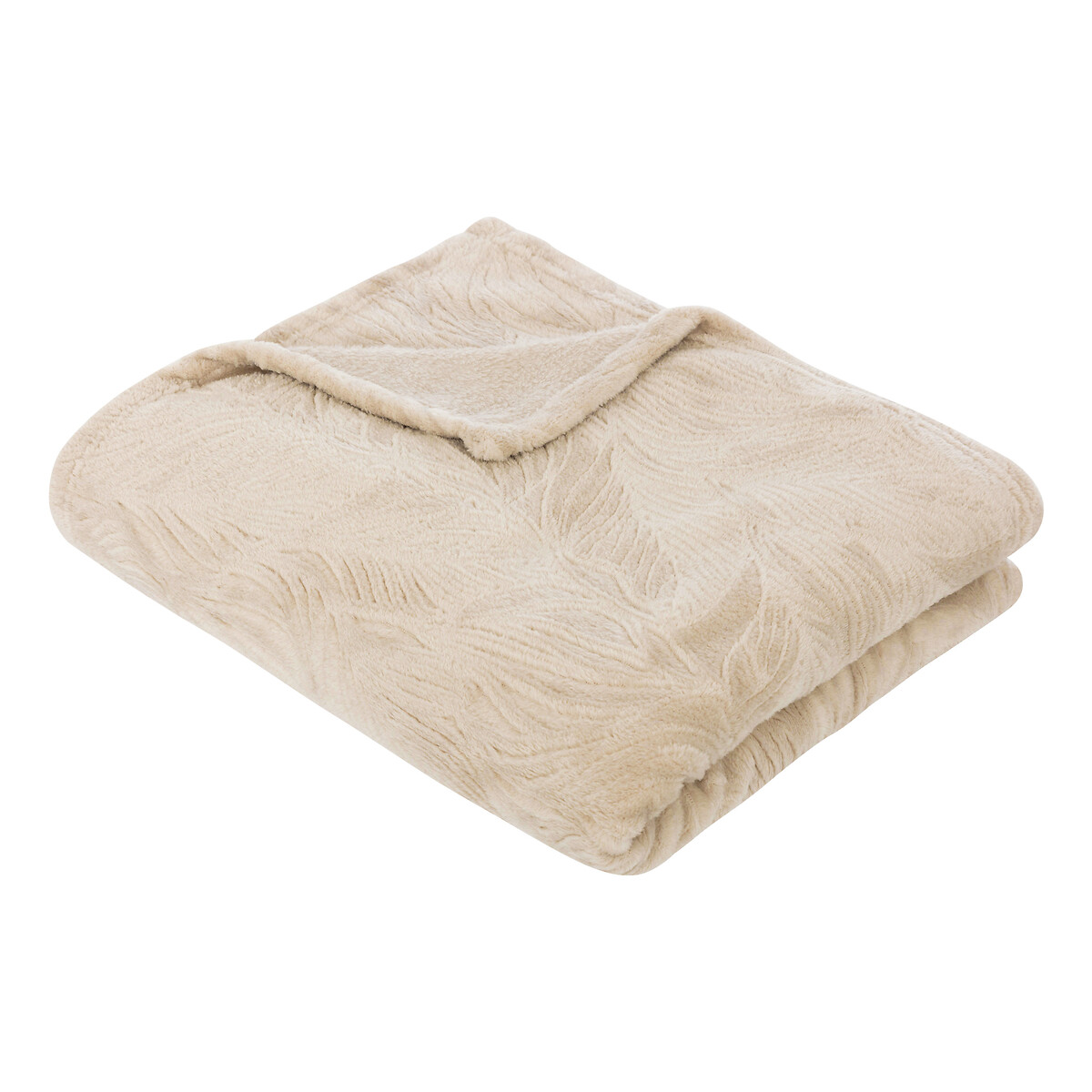Flannel throw "Roy" Beige, 125x150 cm