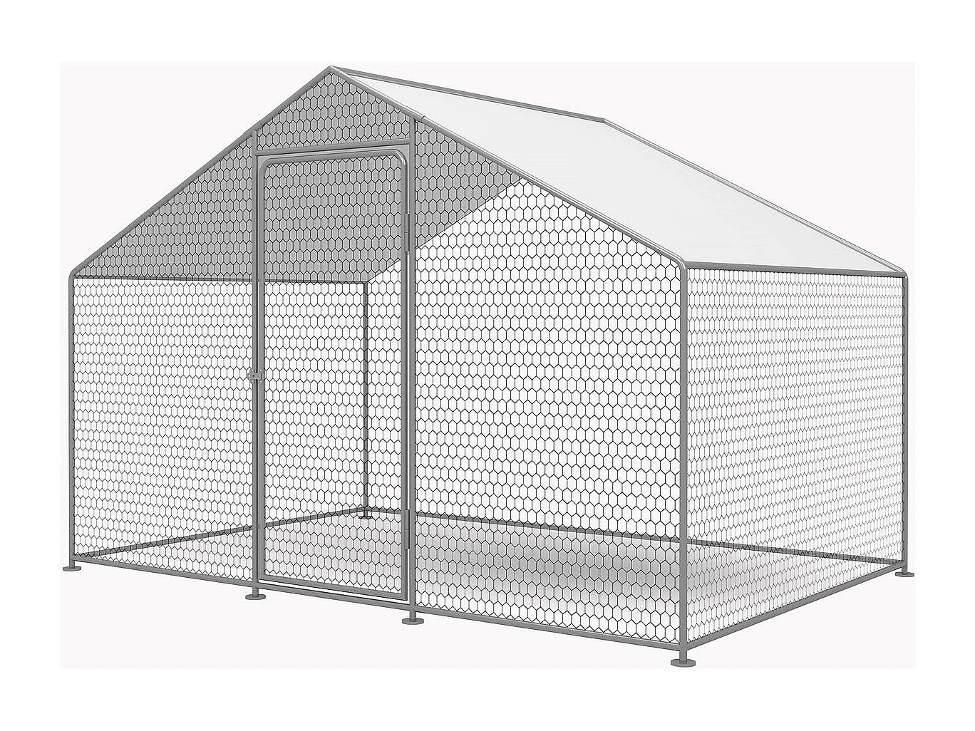 Enclos à poules 6 m² parc grillagé 2 x 3 x 2 M acier galvanisé