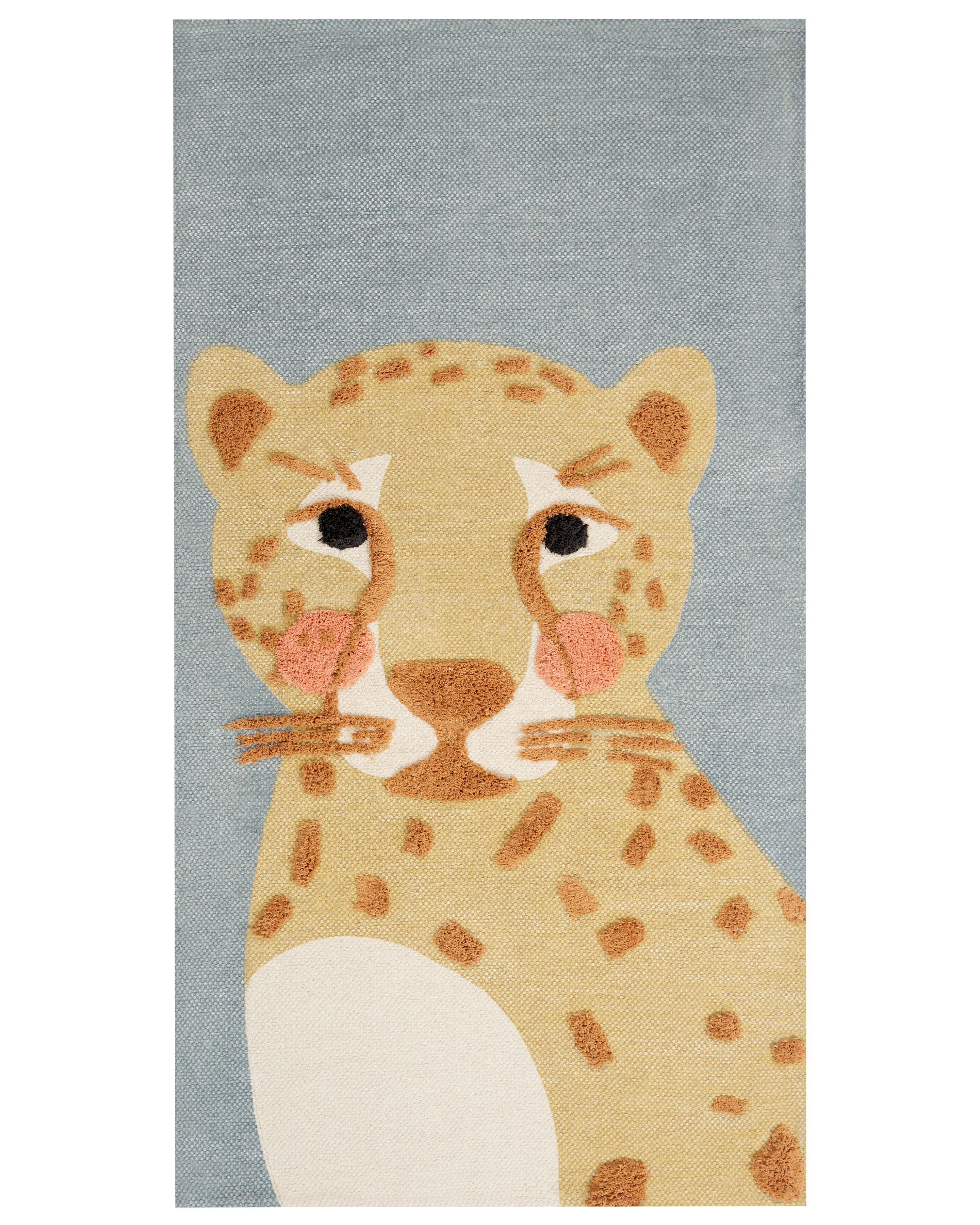 Kids Rug TANGSE Grey 80 x 150 cm Cotton