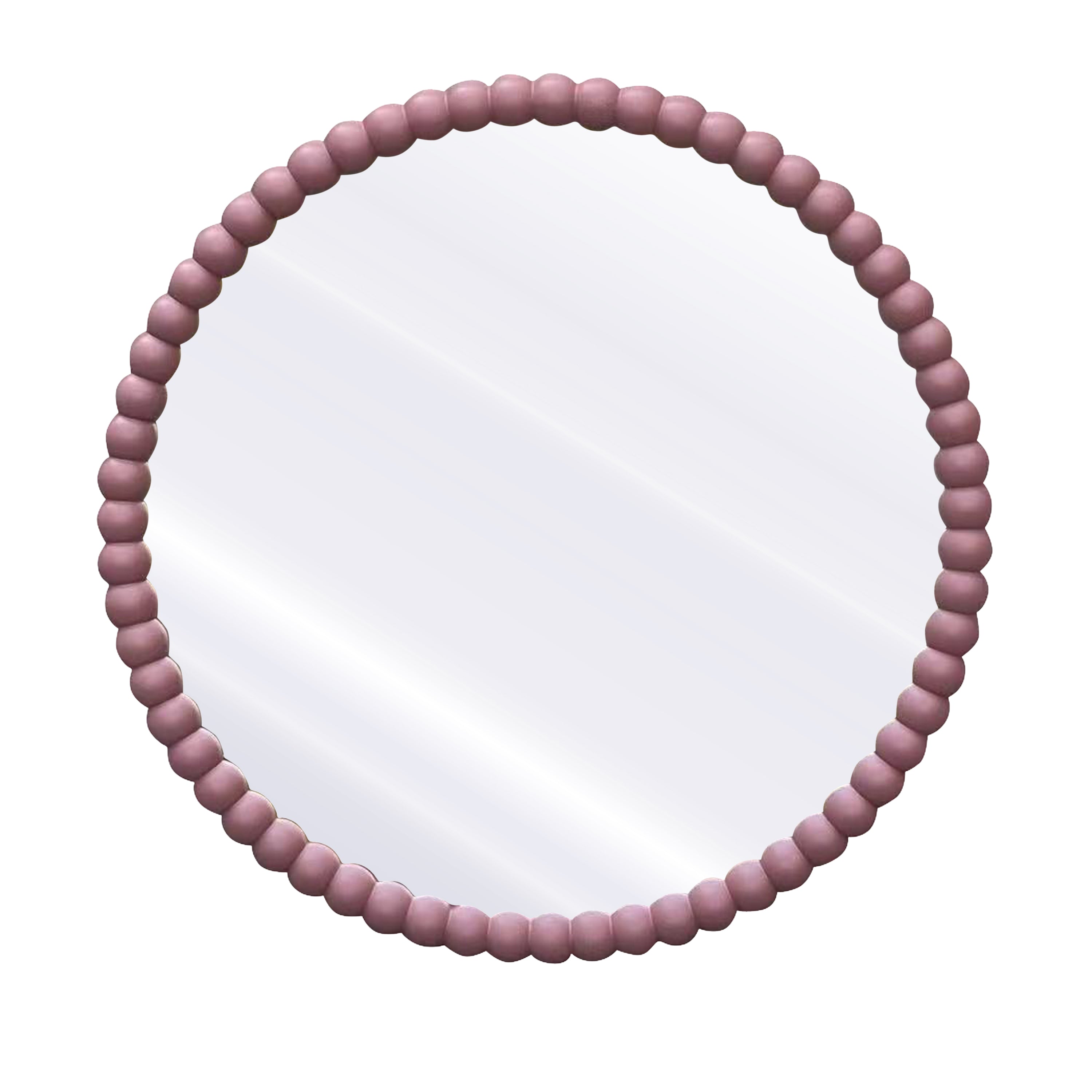 Blokker Pompom Spiegel Ø 71 cm - Rosé