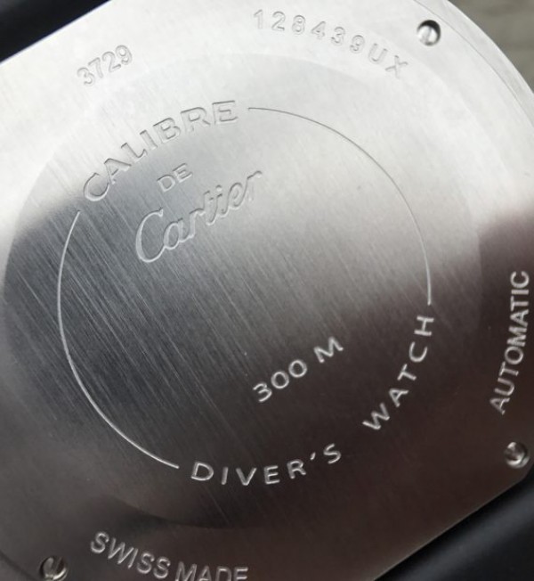 Replica Cartier JJF Calibre De Cartier Diver SS Black Dial RG Bezel Black Rubber Strap A23J - Top club