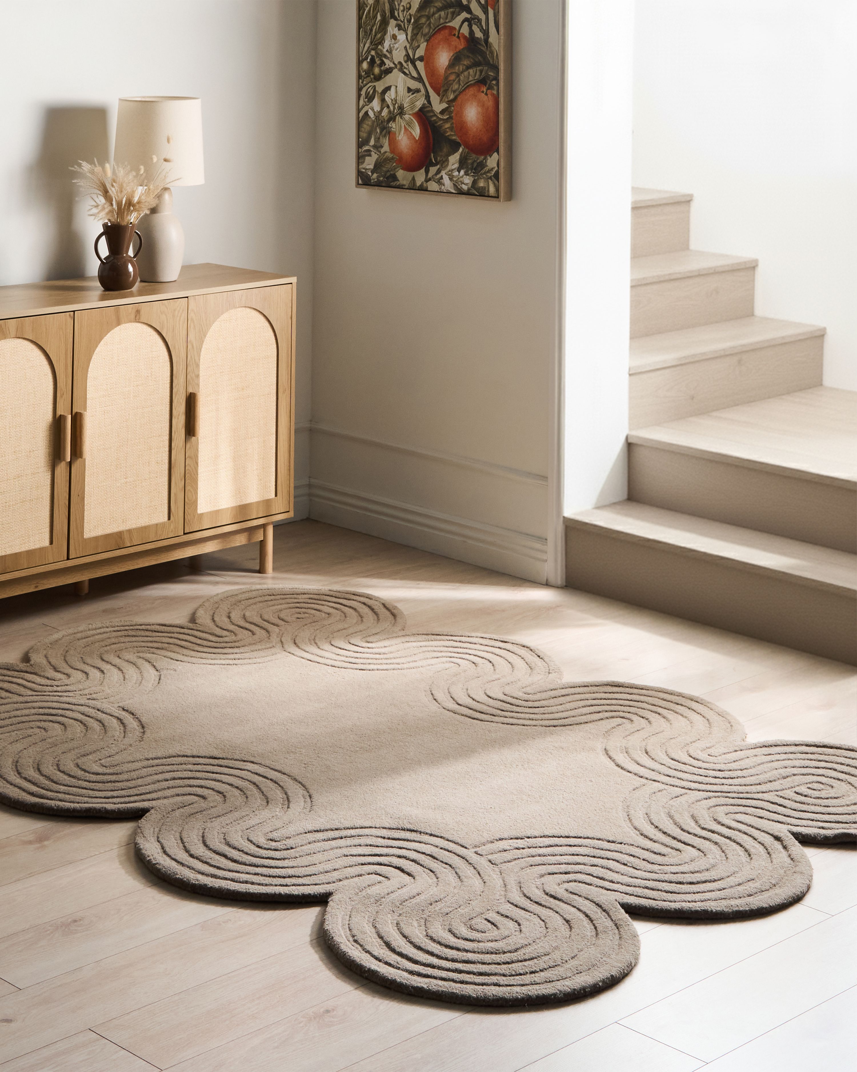 Rug MALVAN Taupe 160 x 230 cm Wool