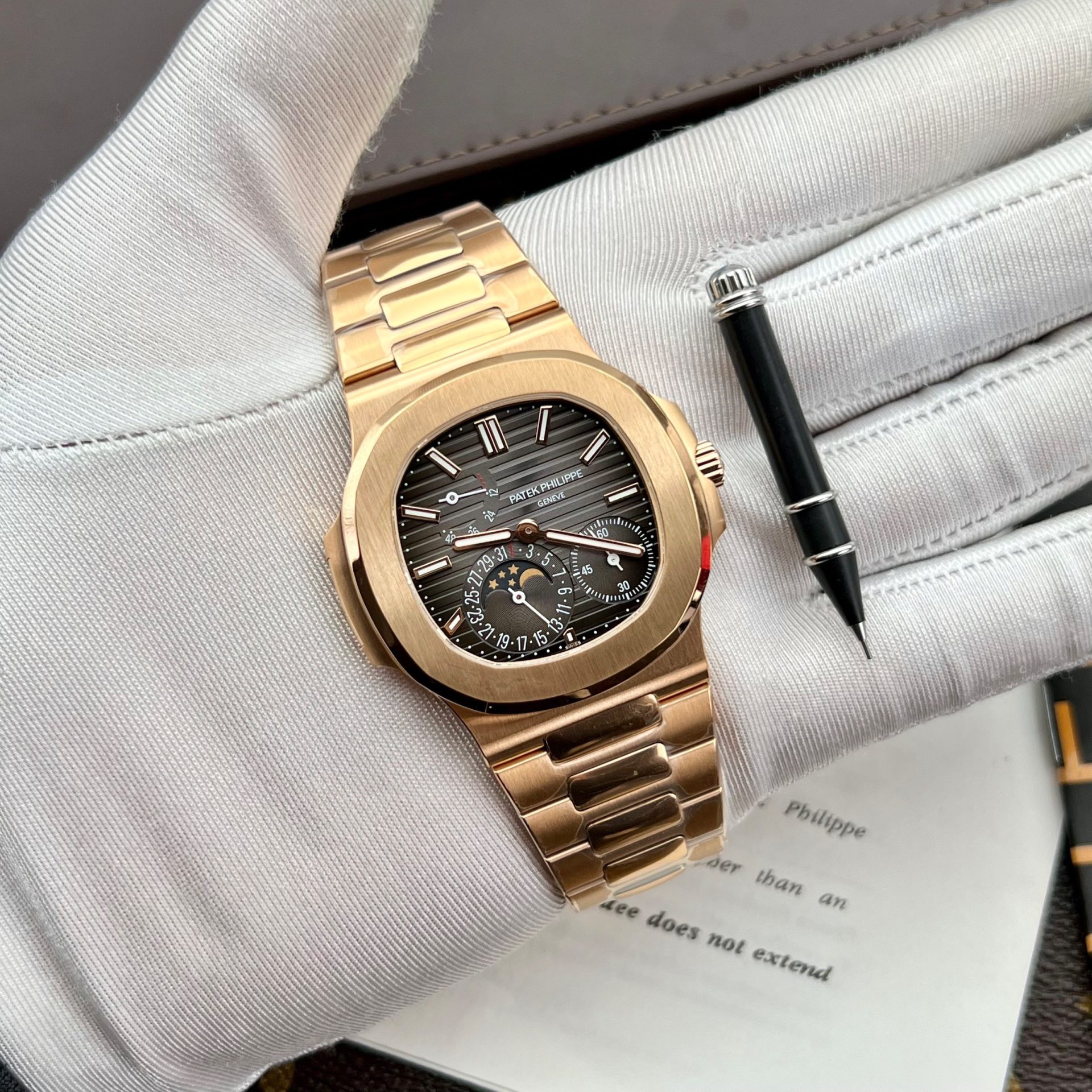 Patek Philippe Replica 1:1 Watch Nautilus 5712 Rose Gold Factory PPF V2 40mm - Top club