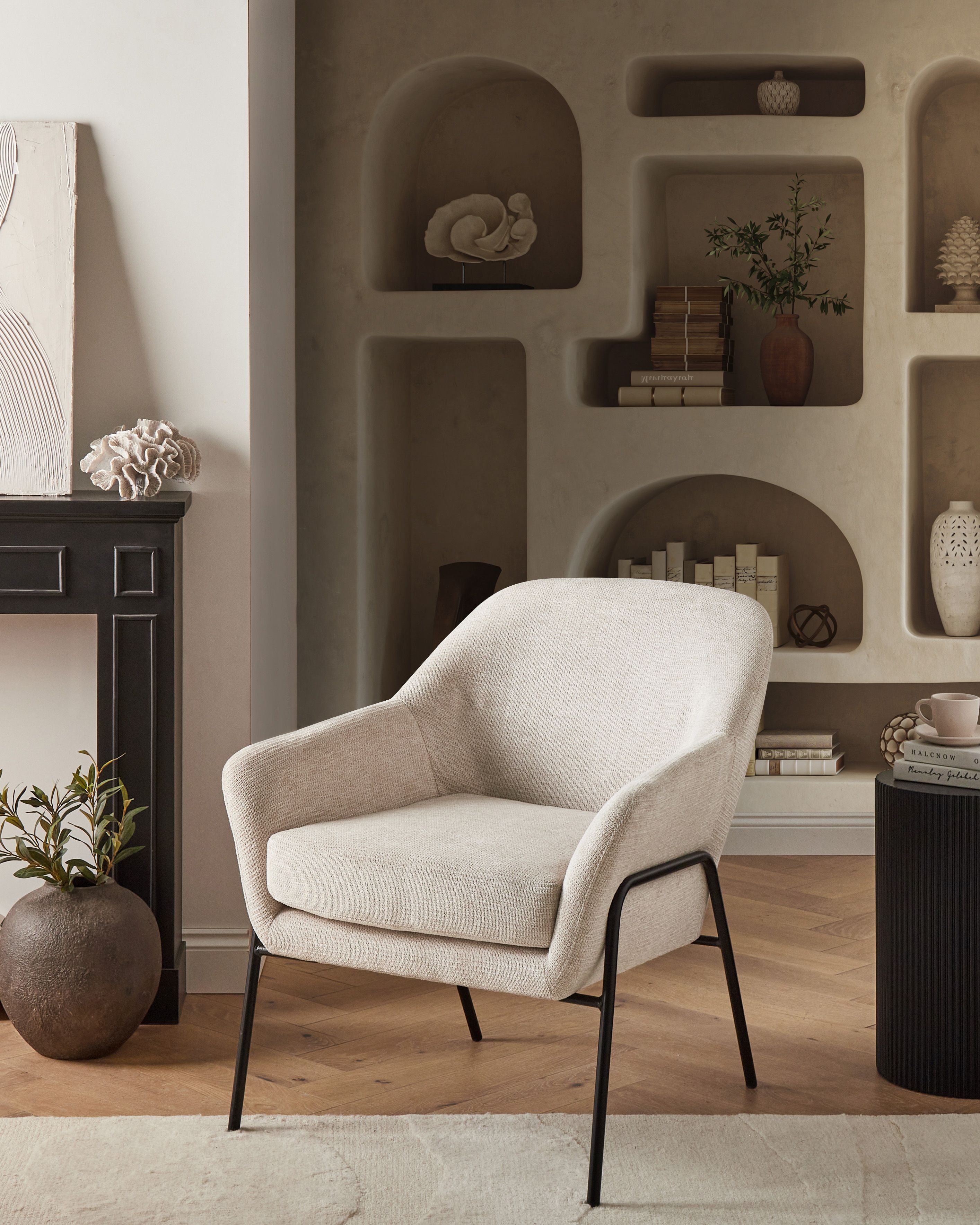 Armchair VEDDIGE Fabric Beige