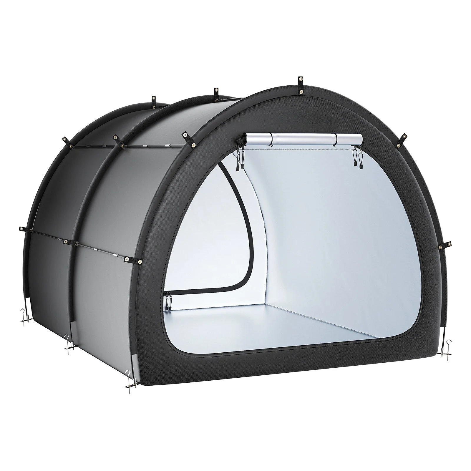 Extra-Large Bike Storage Tent, Waterproof Fan-Shaped Bike Shelter for Garage or Patio, Holds 5+ Bikes