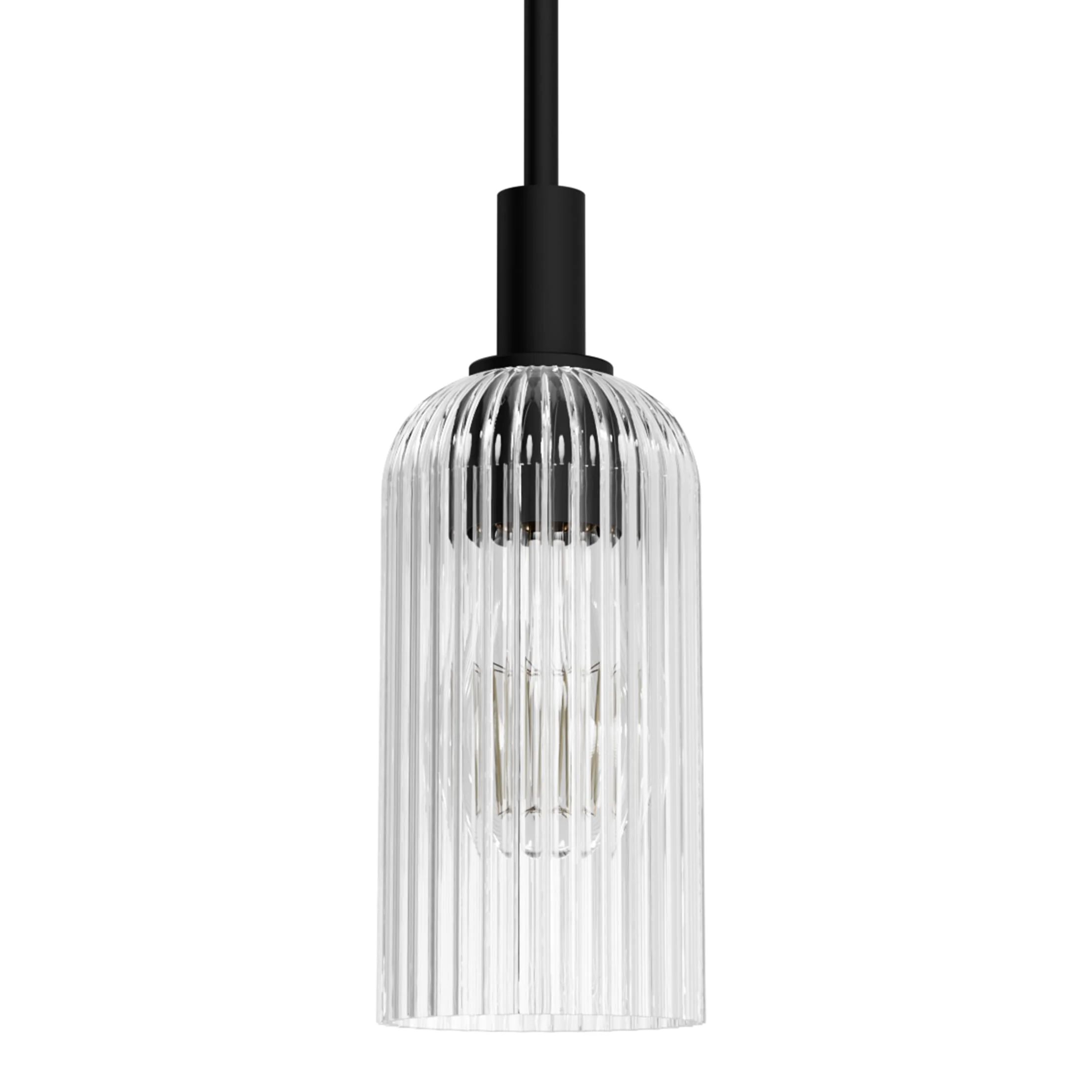 Hunter - Beverly Glen 1-light Matte Black, Mini Pendant Light, Dimmable, Transitional Style, Dome Shaped, for Bedrooms, Dining, Living Rooms - 13235