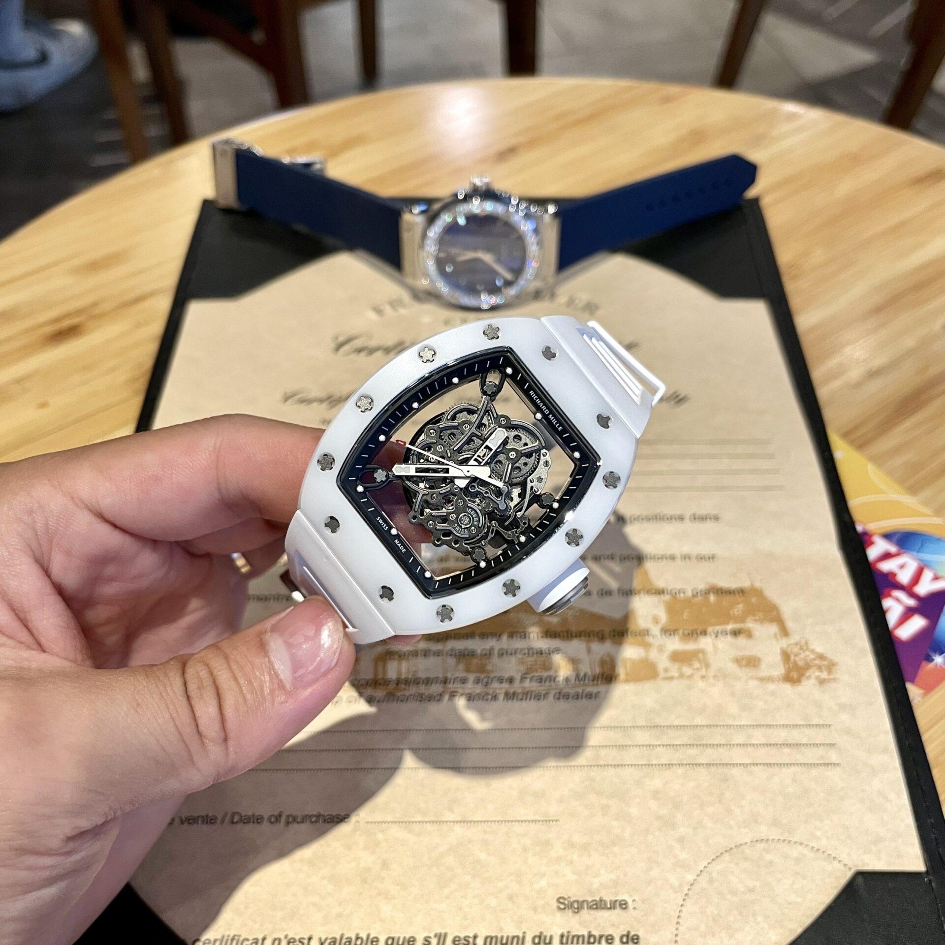 Richard Mille RM055 Best Replica Watch White Rubber Strap 45mm - Elite Watch Atelier