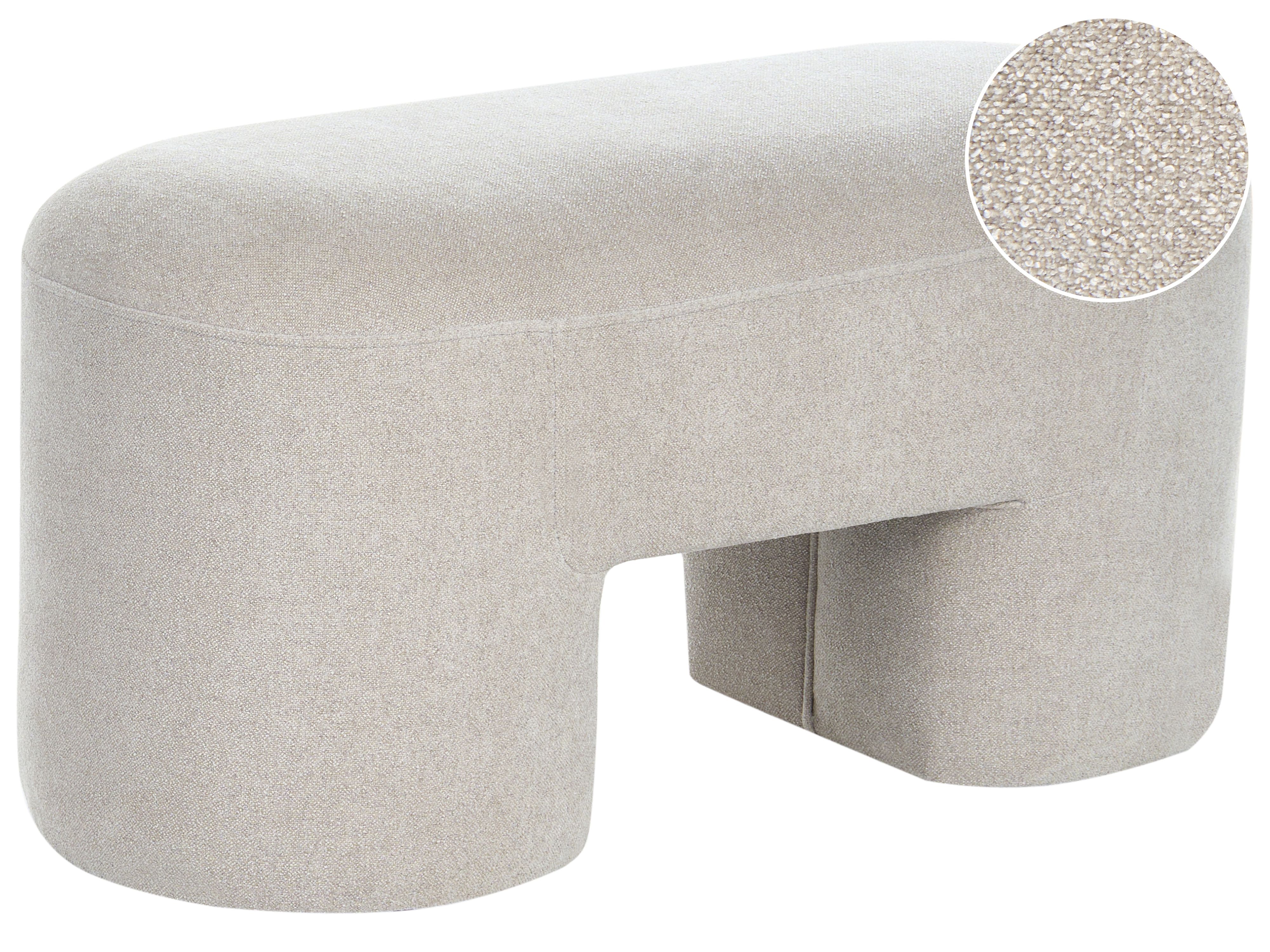 Upholstered Bench DECORAH Boucle Light Beige