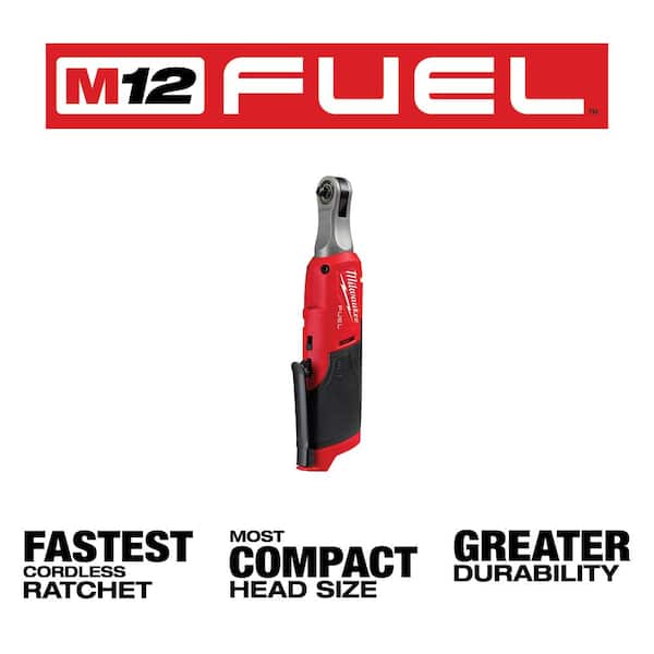 M12 FUEL 12V Li-Ion Brushless Cordless High Speed 3/8 in. Ratchet and M12 FUEL High Speed 1/4 in. Ratchet Combo Kit - Image 7