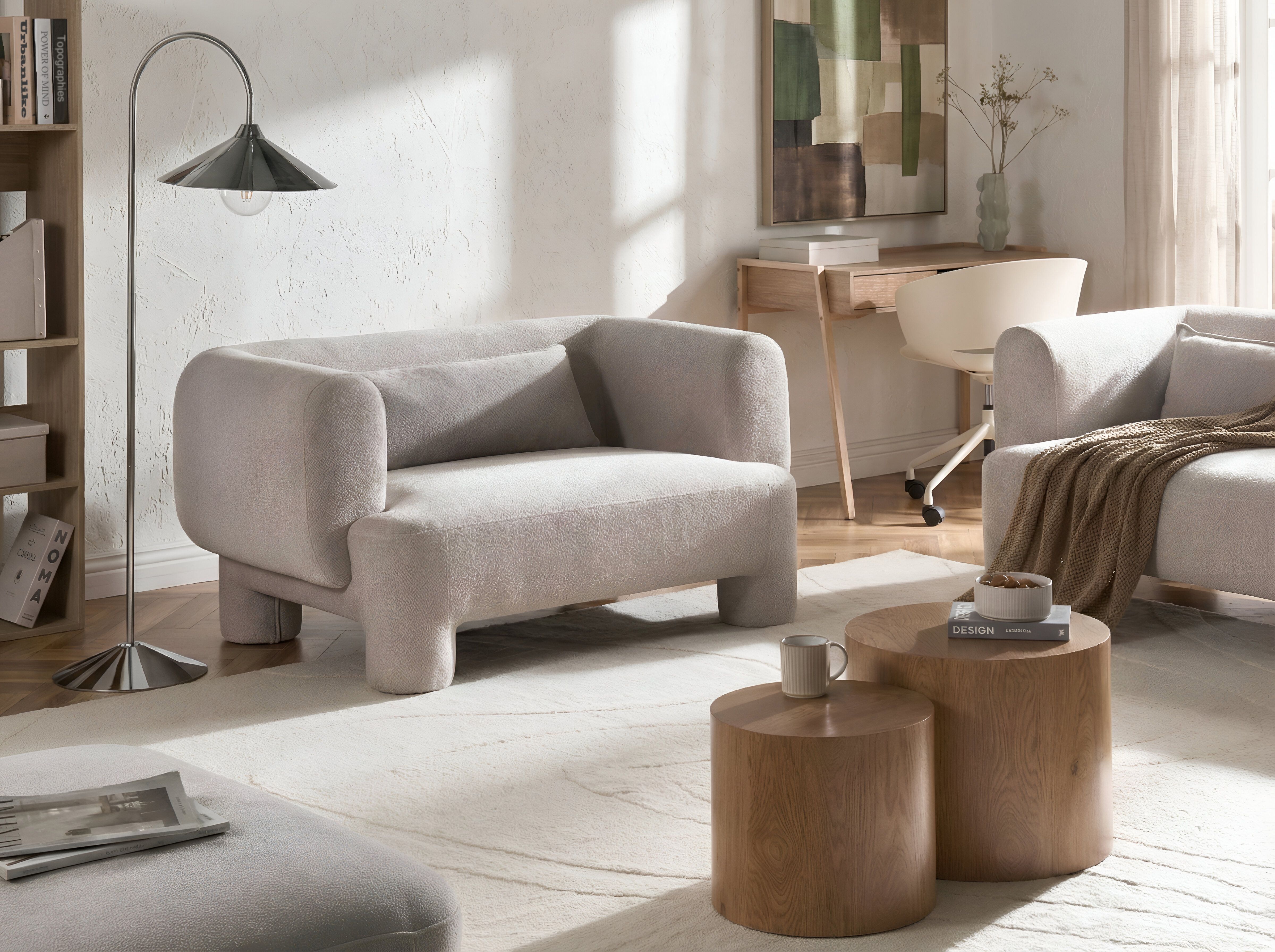 Sofa 2 Seater HOGBO Fabric Beige