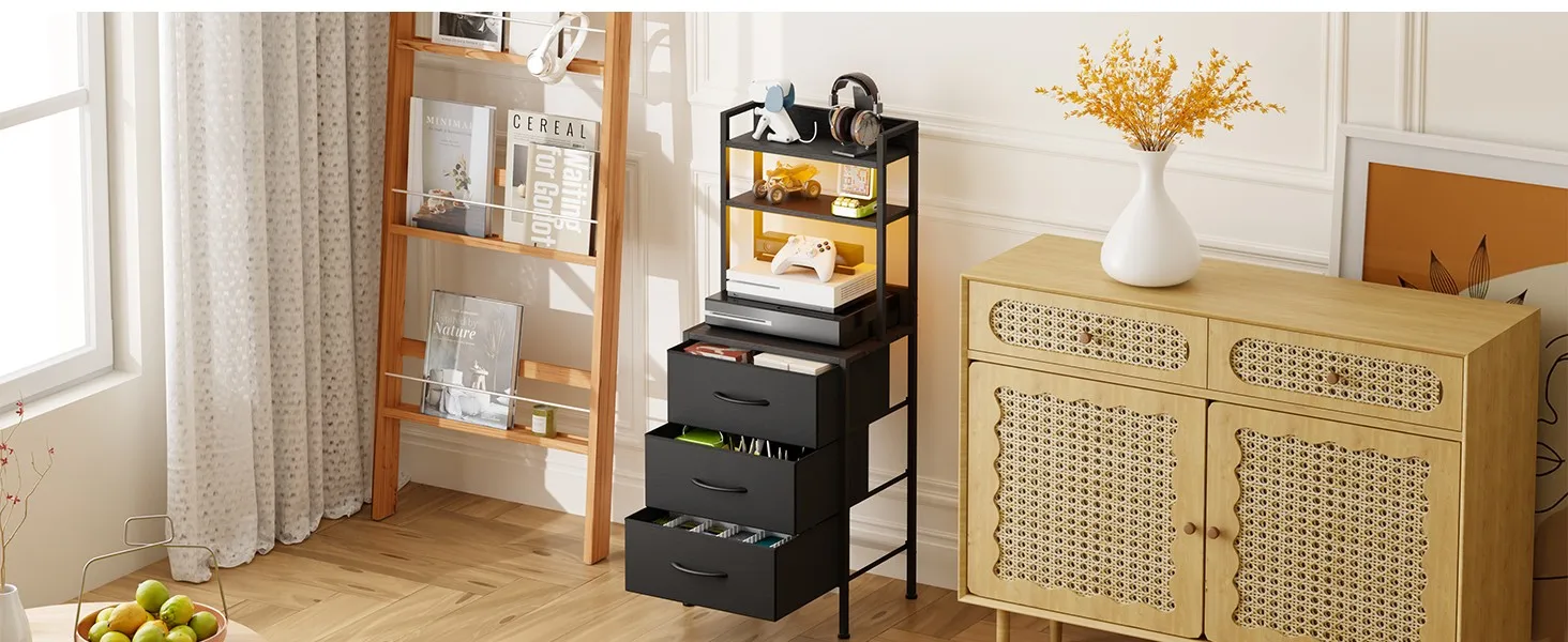 41 Inch Tall Nightstand Lifestyle Scene in Living Room
