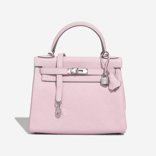 HERMES - Kelly 28 Taurillon Clémence Mauve Pâle