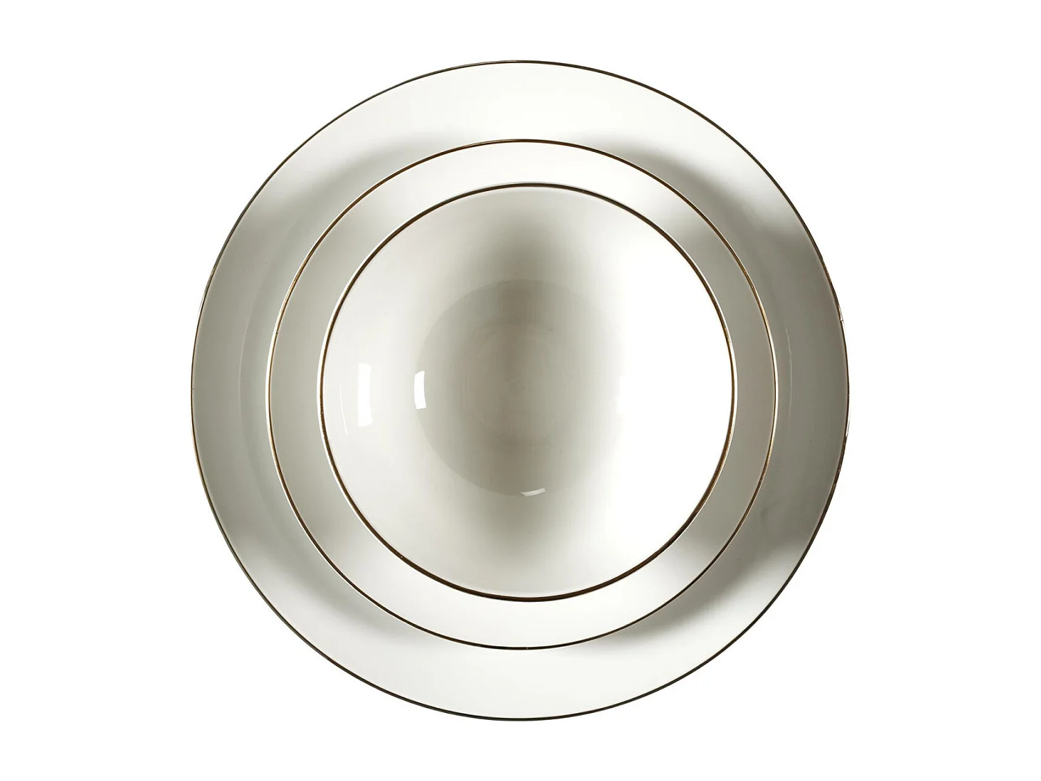 Service de Vaisselle - HOME DECO FACTORY - Erina - Porcelaine - 12 Pièces - Blanc
