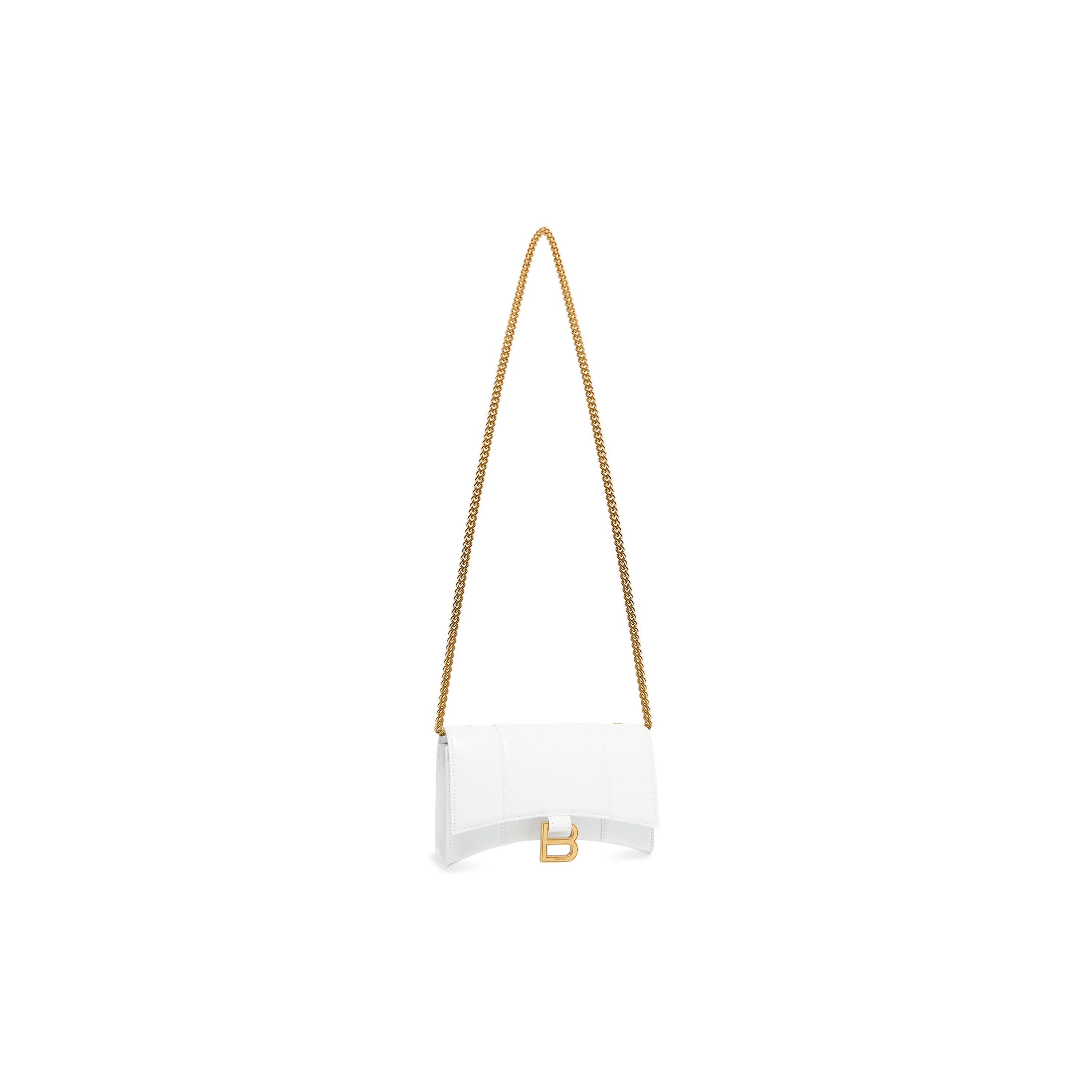 WOMEN'S HOURGLASS WALLET ON CHAIN BOX IN WHITE - Replicaclubs