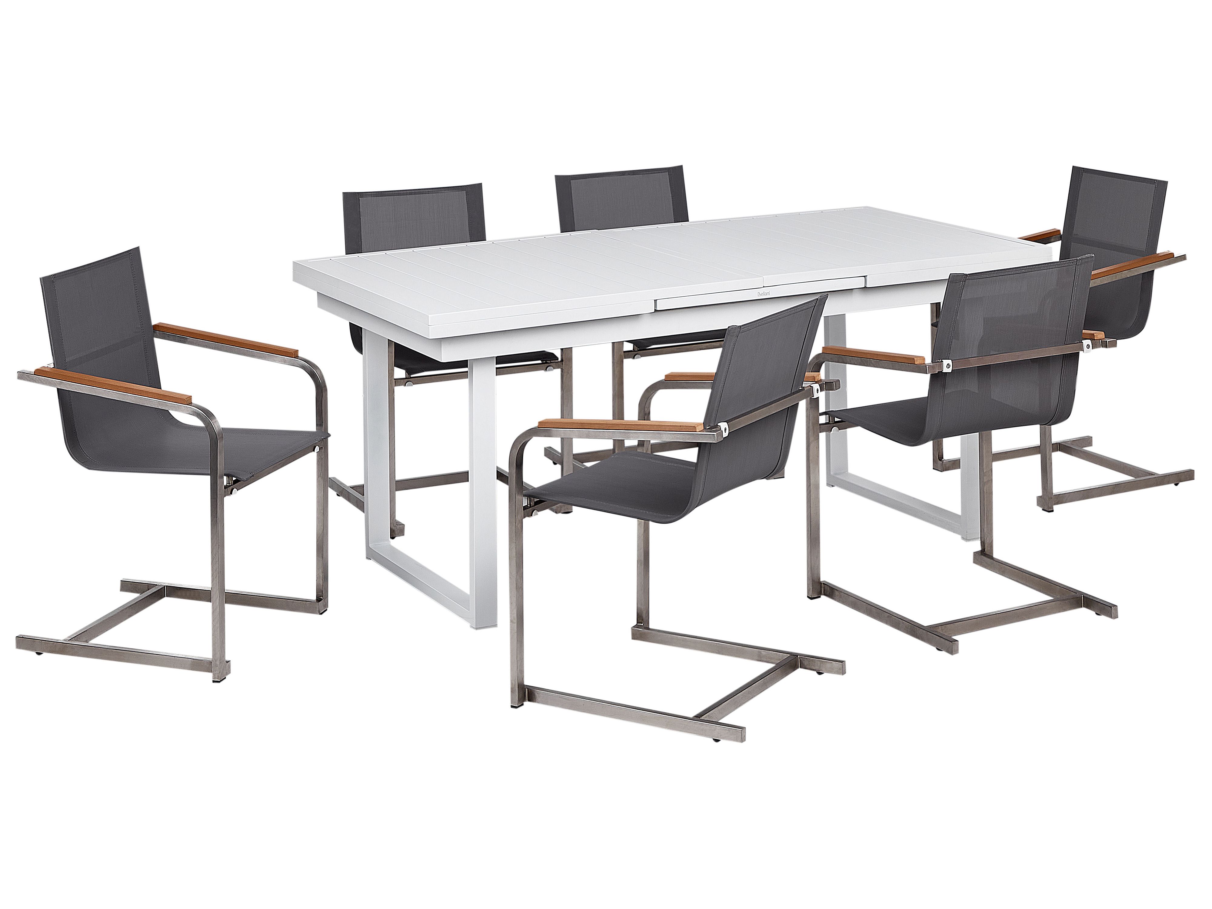 Garden Dining Set 6 Seater VALCANETTO/COSOLETO Metal Grey