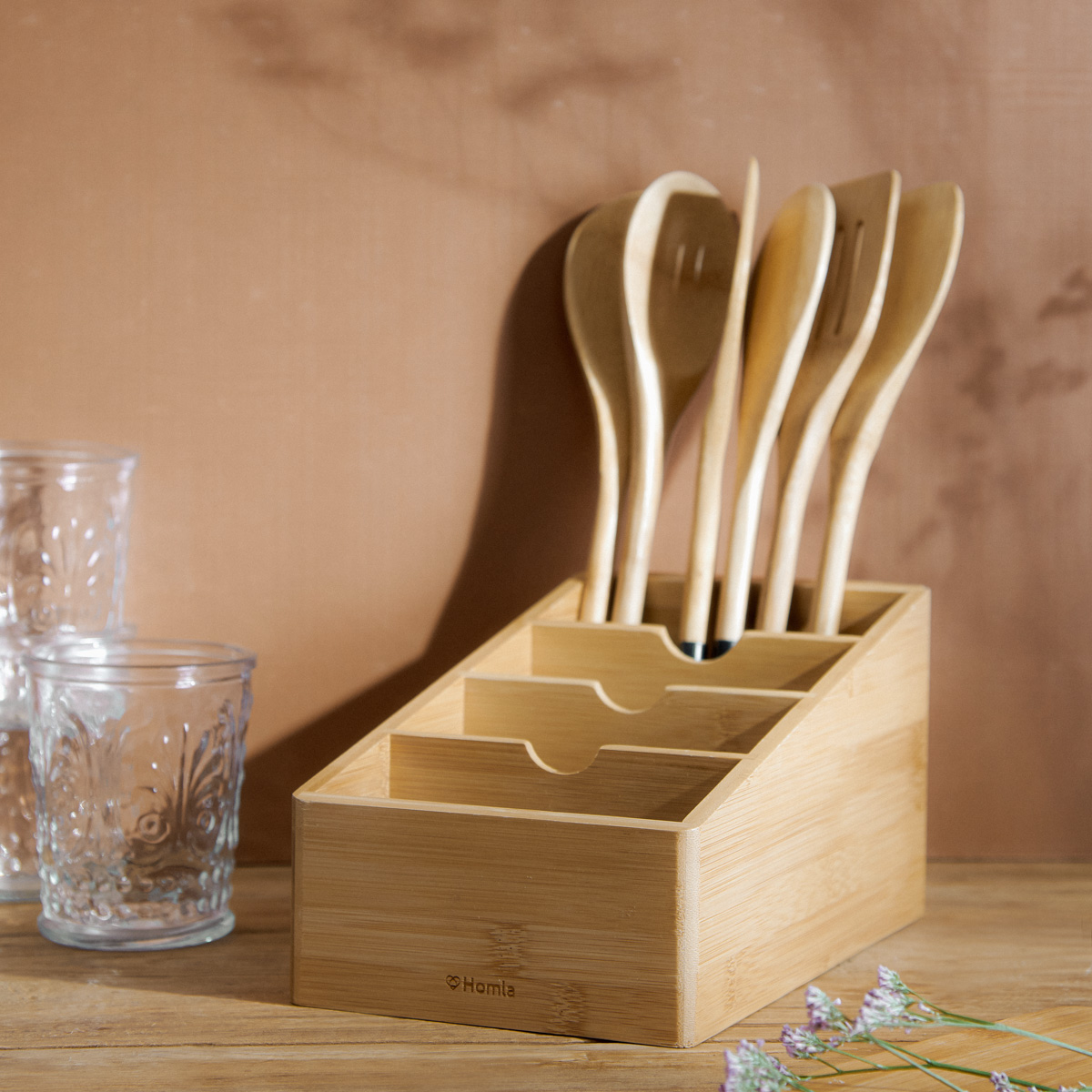 Organizer BAMBOU kuchenny bambusowy 25x13 cm
