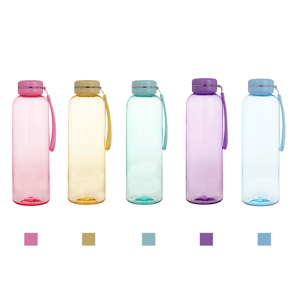 BPA Free 650ml Macaron Lid Clear Plastic Sports Water Bottle Direct Drinking Feature Eco-Friendly Applicable for Boiling Water