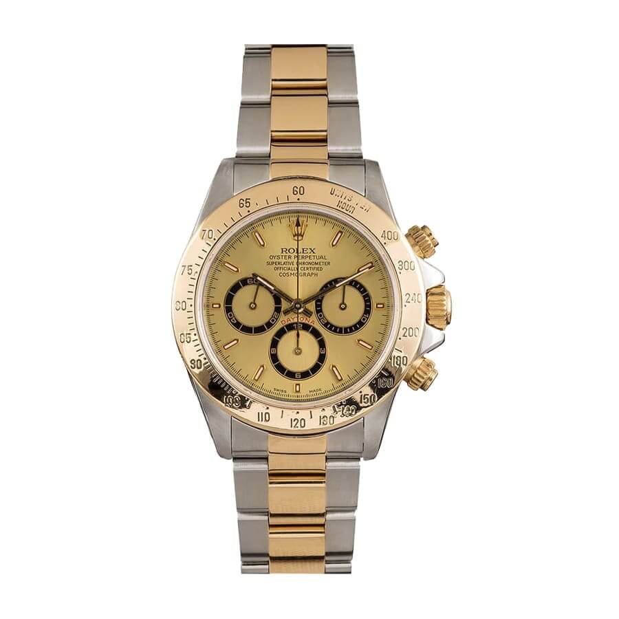 Rolex Daytona Cosmograph Yellow Gold Champagne Dial 16523 Replica - Elite Watch Atelier