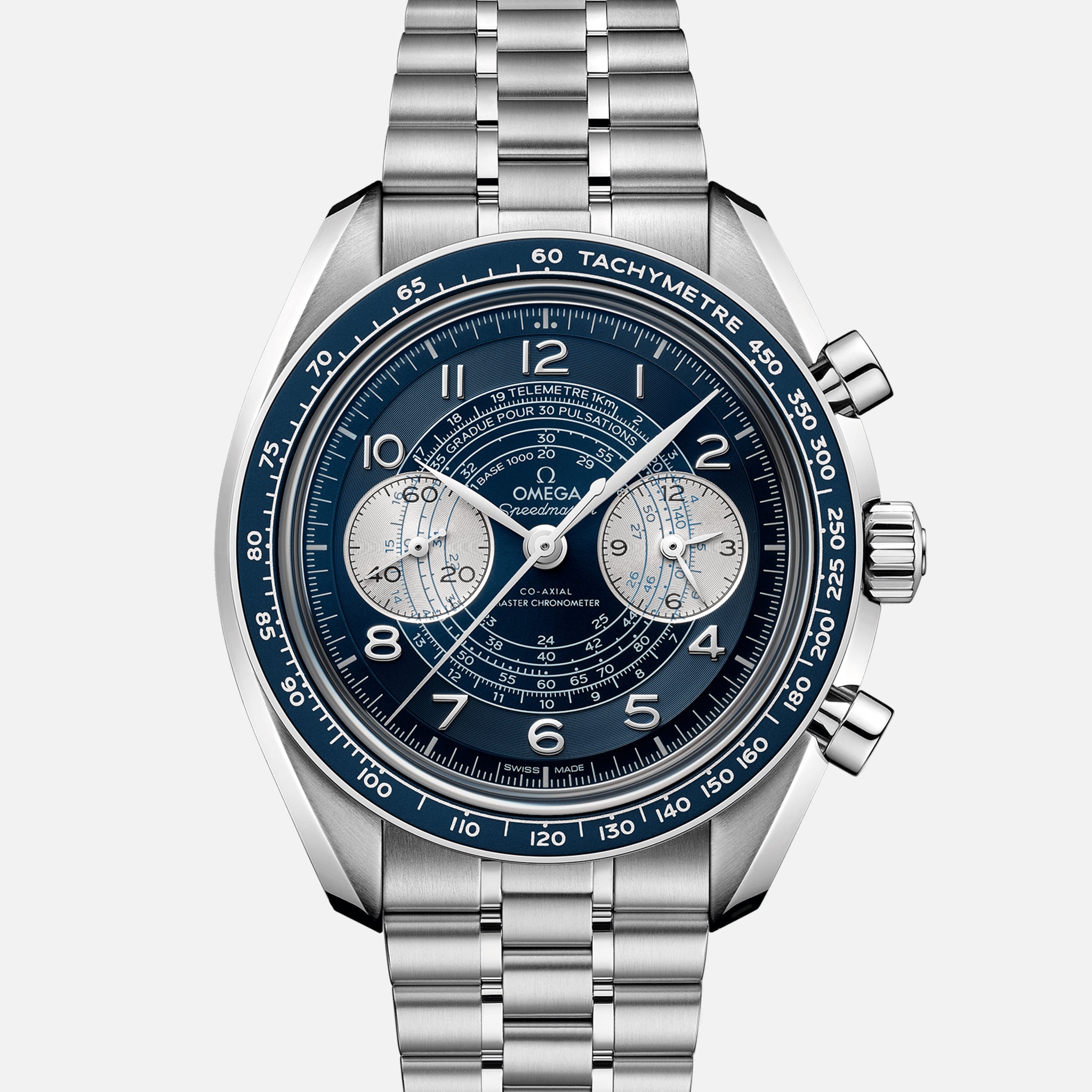 Speedmaster Chronoscope Co-Axial Master Chronometer Chronograph 43mm Blue Dial(1:1 replica) - Elite Watch Atelier