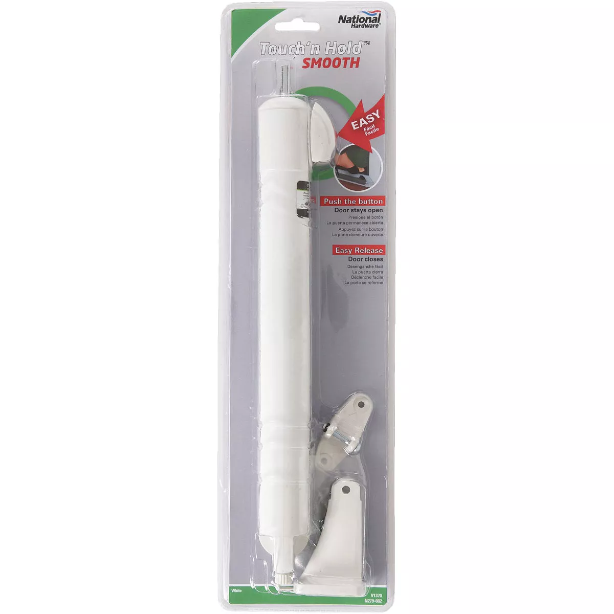 National Hardware White Touch'N Hold Smooth Screen Door Closer