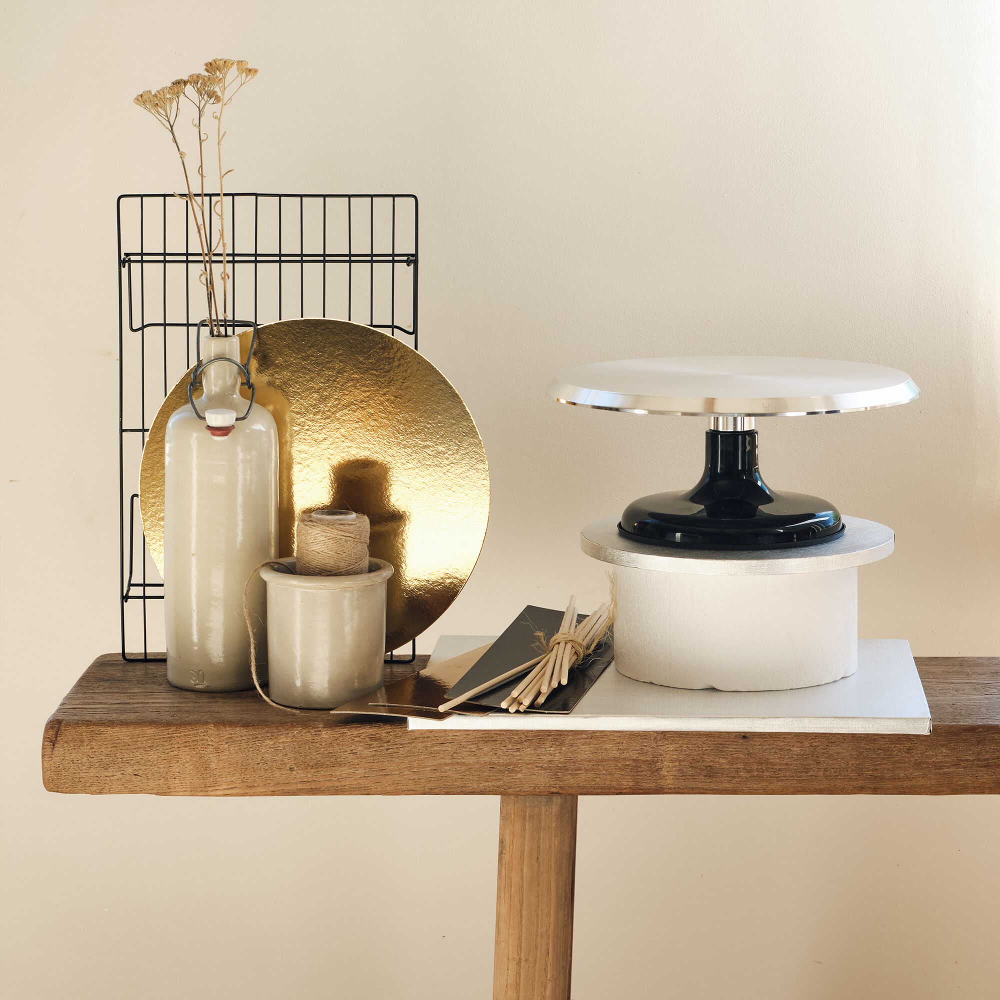 PATISDECOR - Cake drum rond à bords droits D20cm - blanc
