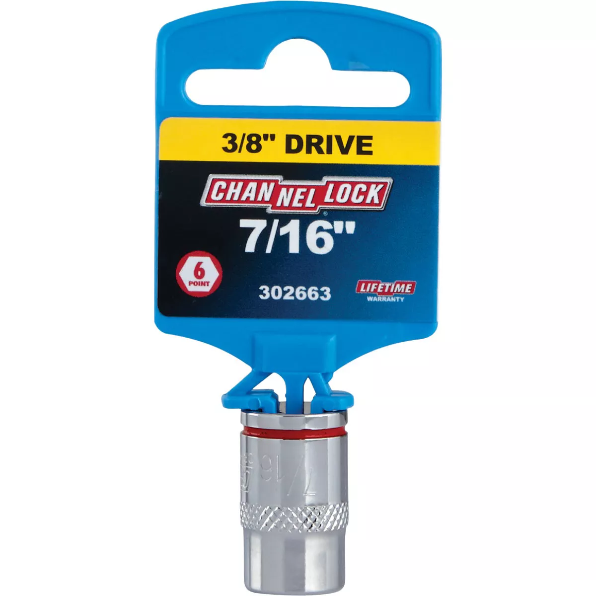 Channellock 3/8 In. Drive 7/16 In. 6-Point Shallow Standard Socket