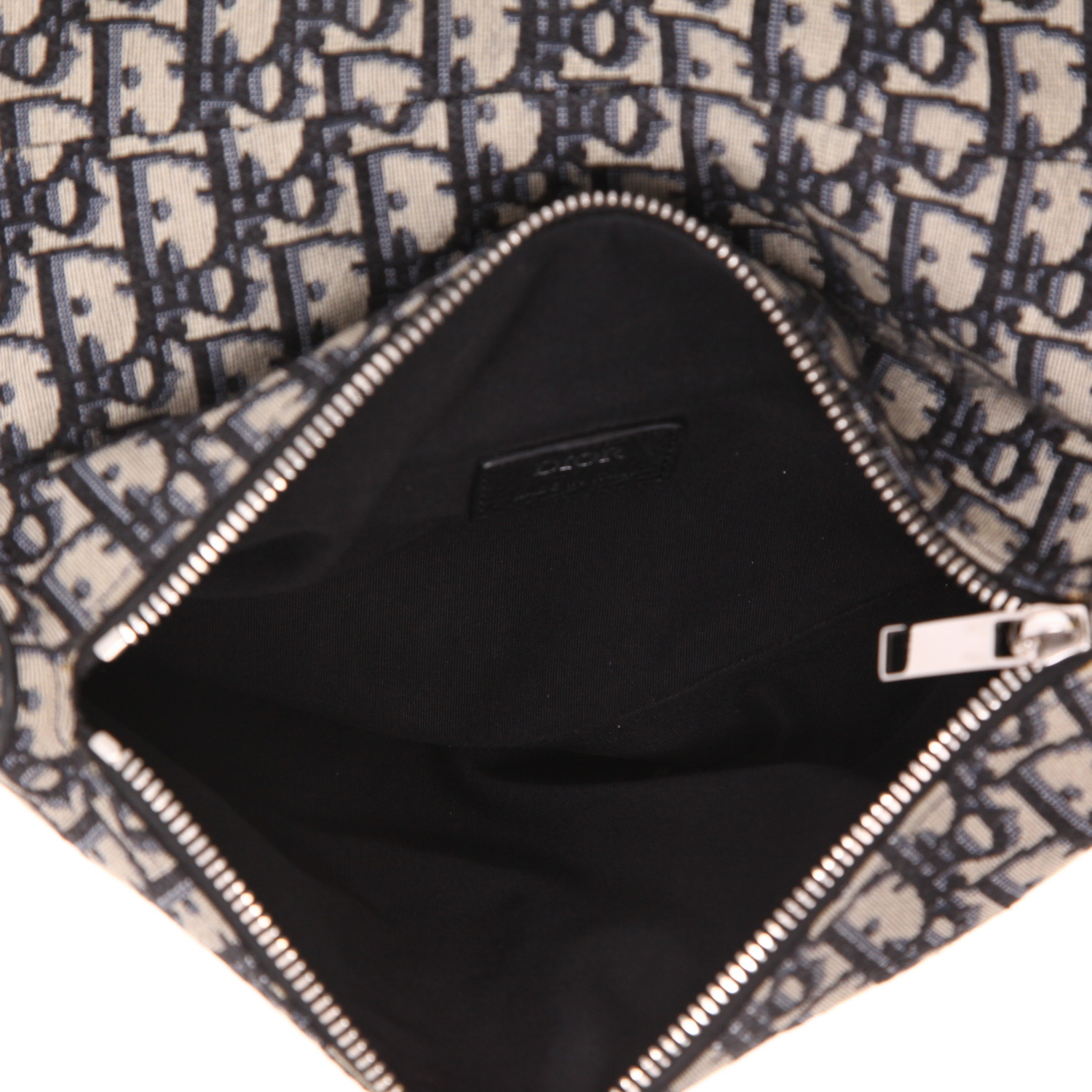 Dior Saddle shoulder bag in grey monogram canvas Oblique1:1High-quality replica