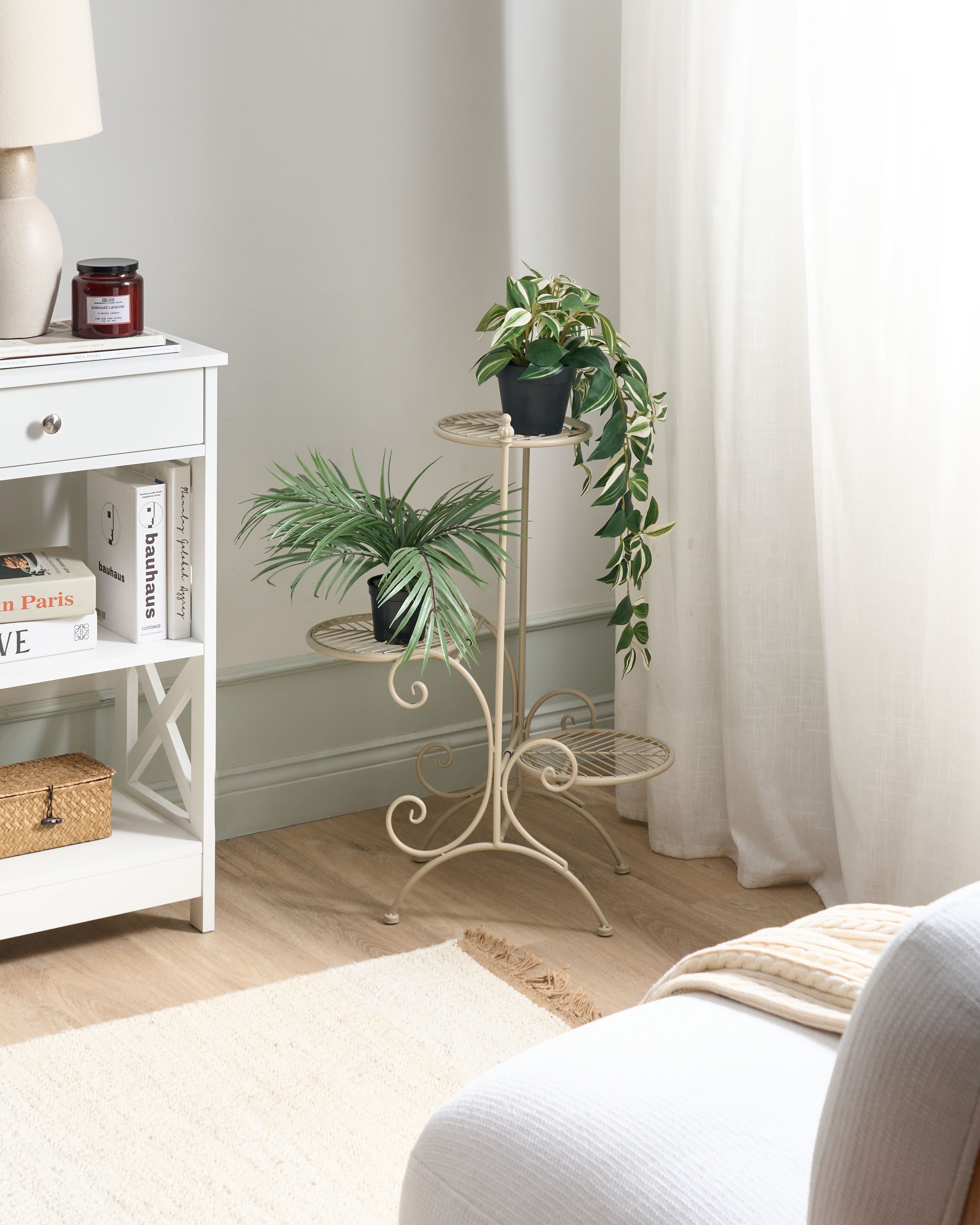 Plant Stand ASAGAO Metal 26 cm Beige