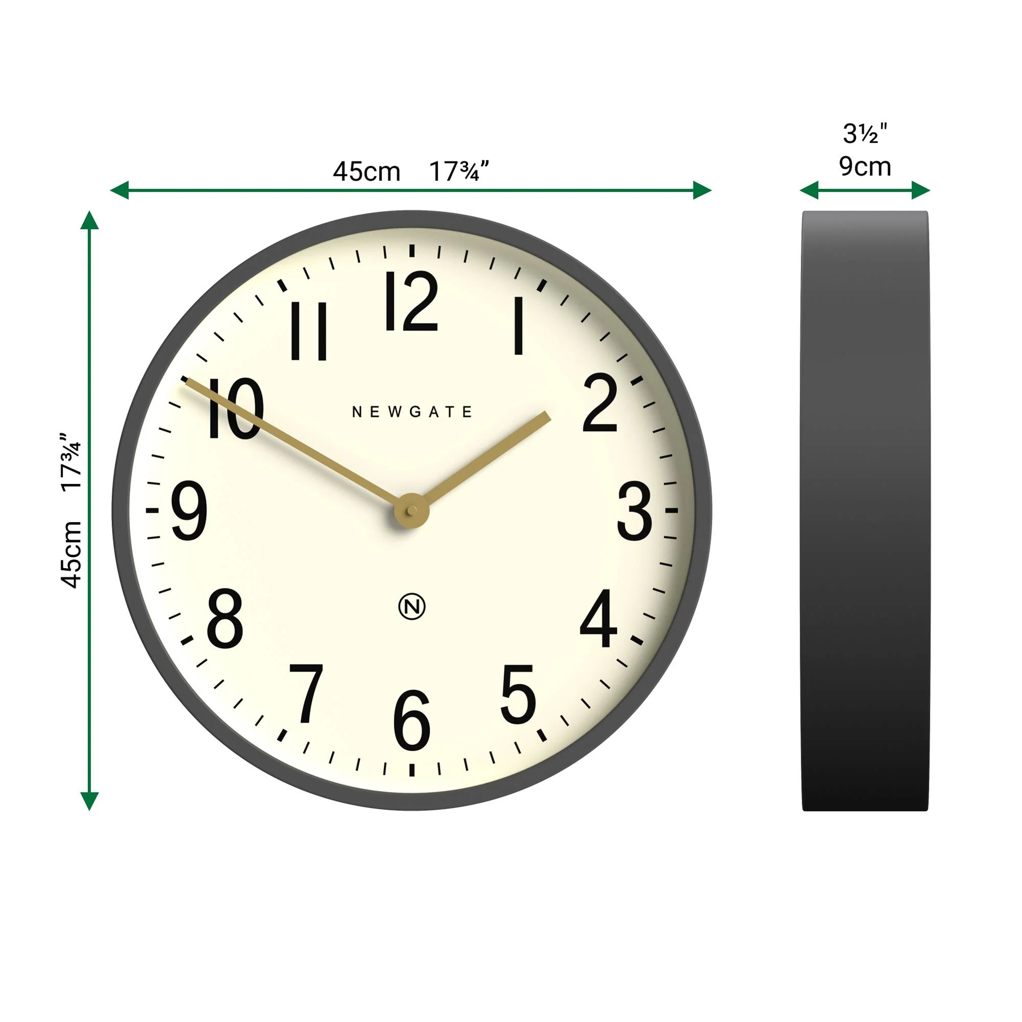 Newgate Mr Edwards wall clock in grey